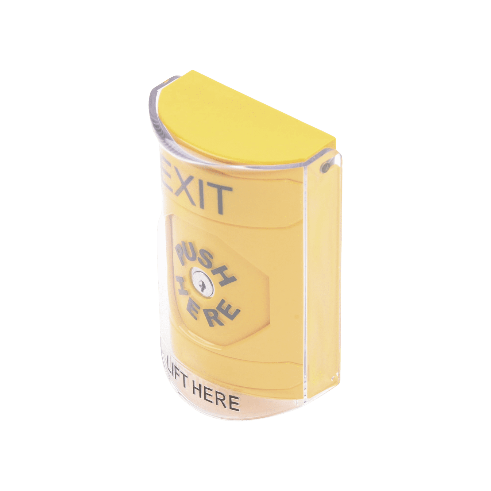 Botón de Salida, Texto en Ingles, Tapa Protectora de Policarbonato Súper Resistente, Llave para restablecer, Bocina integrada de Advertencia SS22A0XT-EN - STI