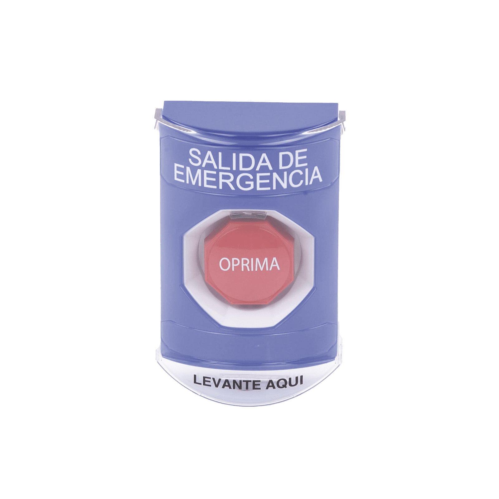 Botón de Salida de Emergencia, Texto en Español, Tapa Protectora de Policarbonato Súper Resistente, Restablecimiento con Llave SS2422EX-ES - STI