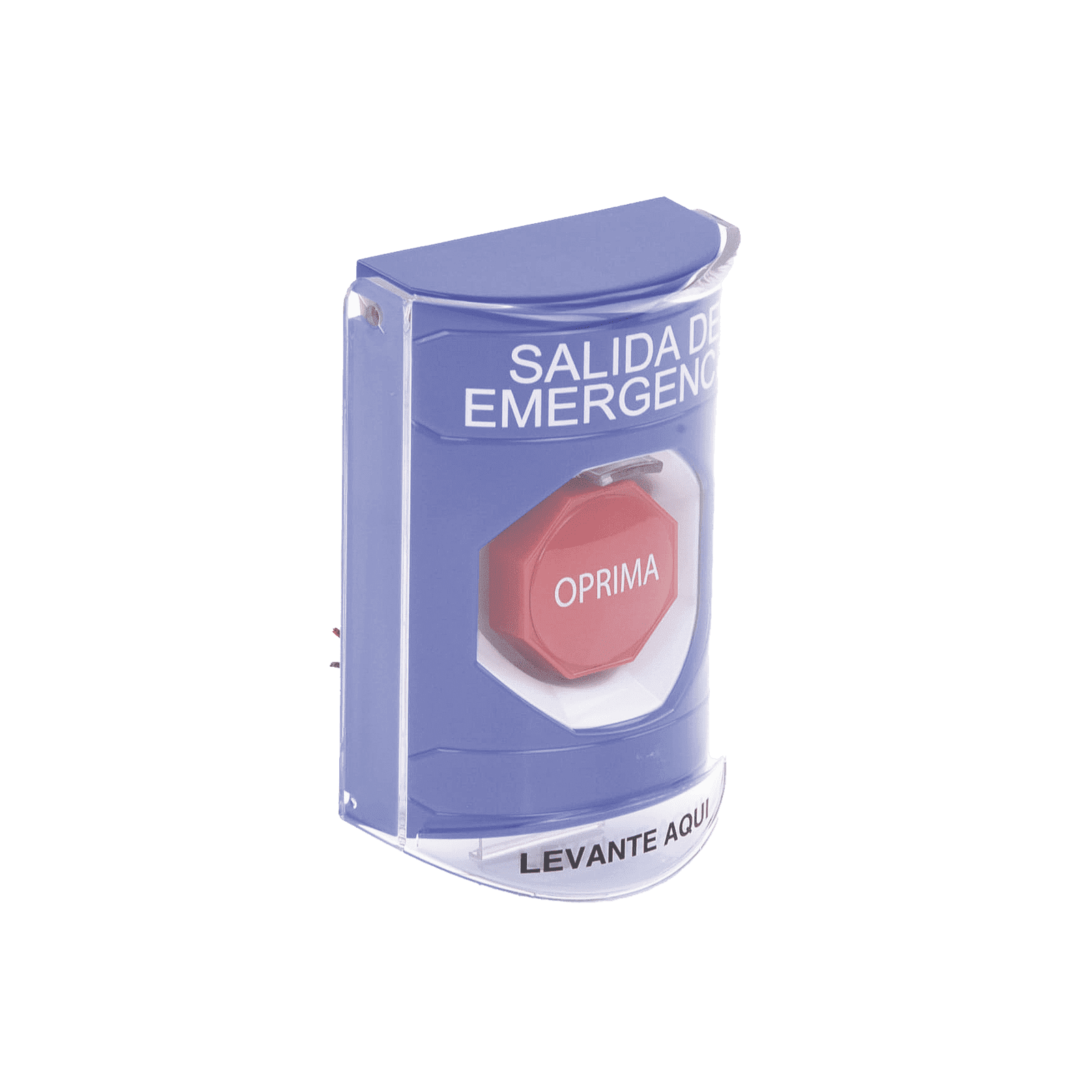 Botón de Salida de Emergencia, Texto en Español, Tapa Protectora de Policarbonato Súper Resistente, Restablecimiento con Llave SS2422EX-ES - STI