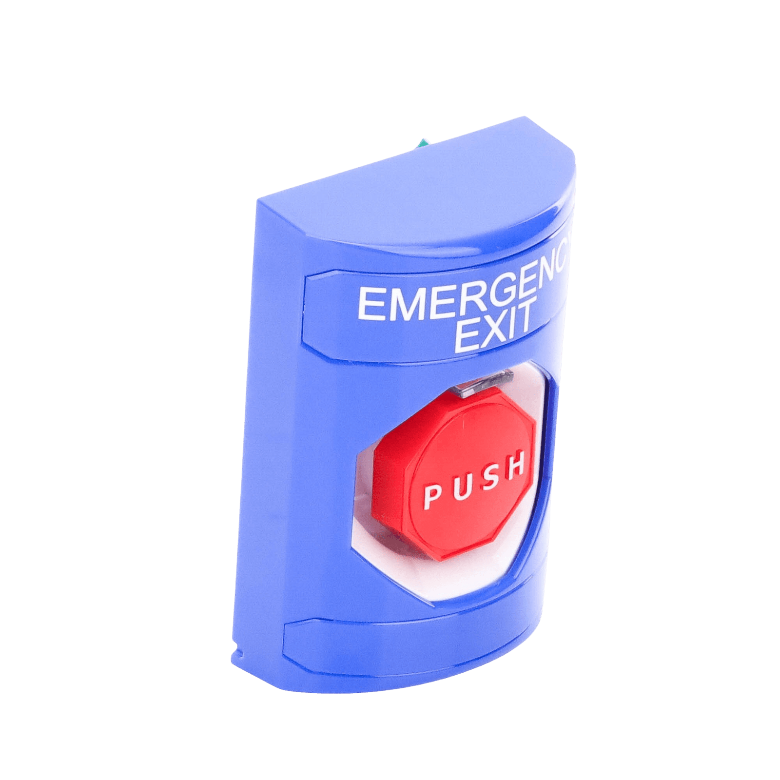 Botón De Salida De Emergencia Con Bocina De Advertencia Integrada, Interior/Exterior, Texto En Ingles, Tapa Protectora De Policarbonato Súper Resistente, Neumático SS2448EX-EN - STI