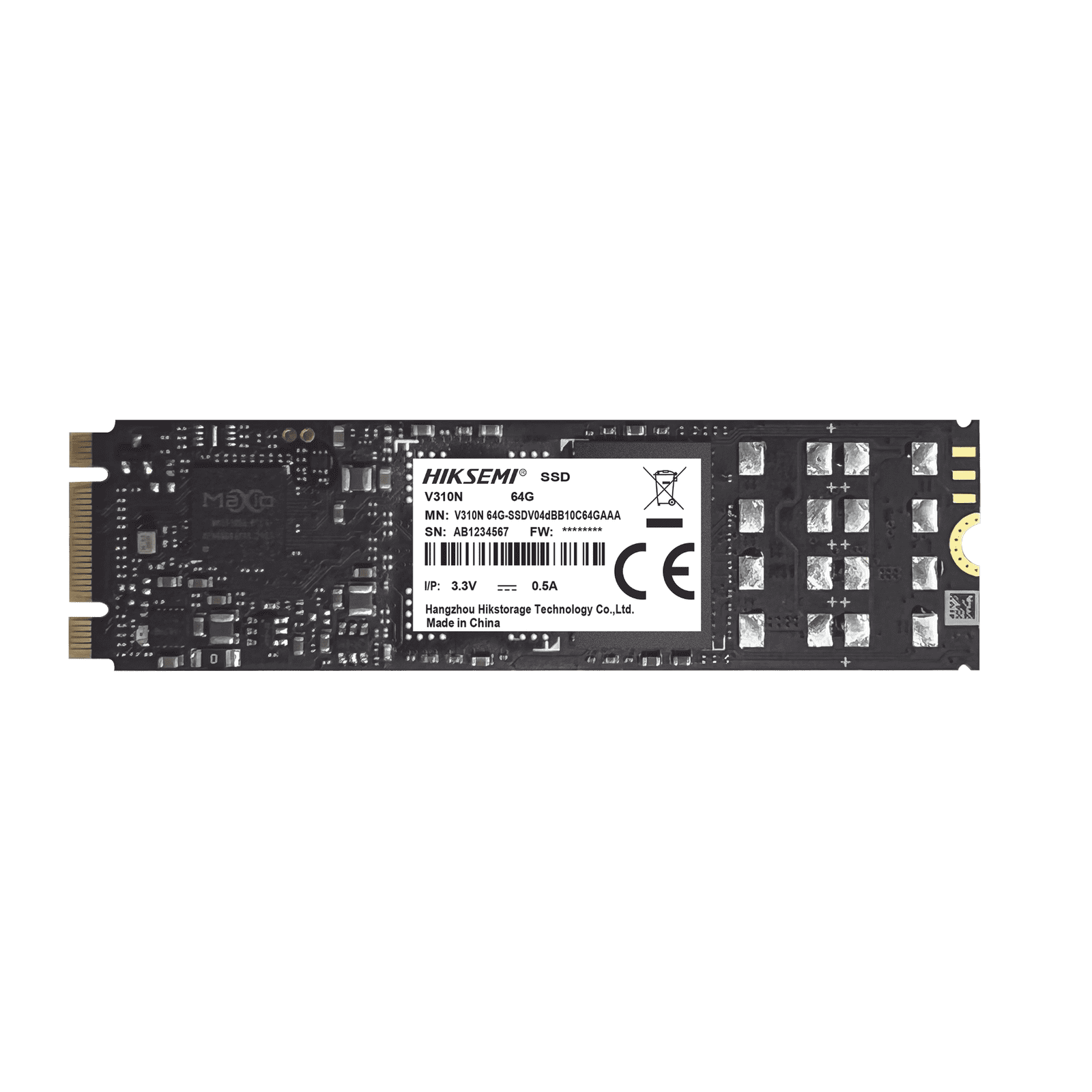 SSD M.2 para Videovigilancia Móvil / 512 GB / Alto Performance / Uso 24/7 / Resistente en Alta Temperaturas HS-SSD-V310N/512G - HIKSEMI by HIKVISION