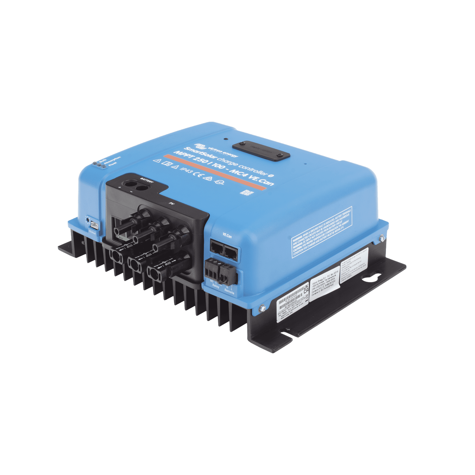 SmartSolar MPPT 250/100-MC4. Controlador Solar MPPT 100A, Voltaje: 48 Vcc. Para uso con Inv. Cargadores Victron SSMPPT250/100 - VICTRON ENERGY