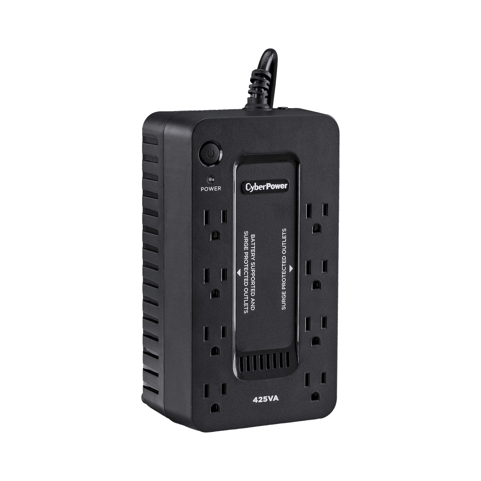 UPS de 425 VA/255 W, Topología Standby, Entrada 120 Vca NEMA 5-15P, Tipo Gabinete Compacto, Con 8 Tomas NEMA 5-15R ST425 - CyberPower