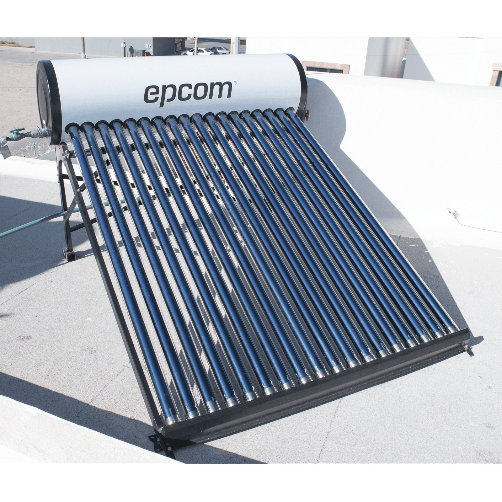 Bóiler Solar de 180L, Baja Presión con 18 Tubos de Vacío de Mayor Resistencia y Termotanque Inoxidable de Grado Alimenticio 180 L Resistentes a Granizo de Hasta 25 mm/ l, Incluye Anodo de Magnesio STELPWH180 - EPCOM