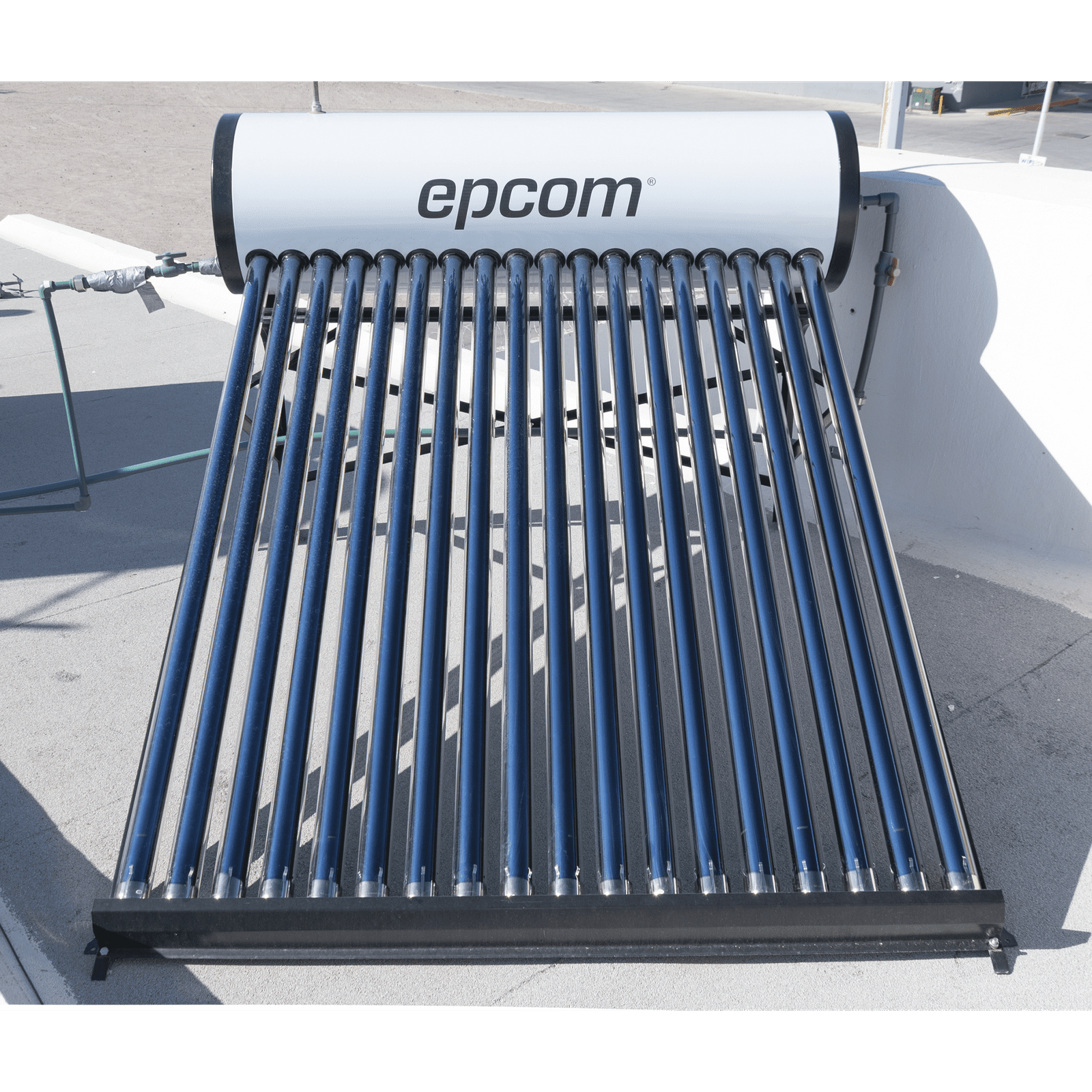 Bóiler Solar de 180L, Baja Presión con 18 Tubos de Vacío de Mayor Resistencia y Termotanque Inoxidable de Grado Alimenticio 180 L Resistentes a Granizo de Hasta 25 mm/ l, Incluye Anodo de Magnesio STELPWH180 - EPCOM