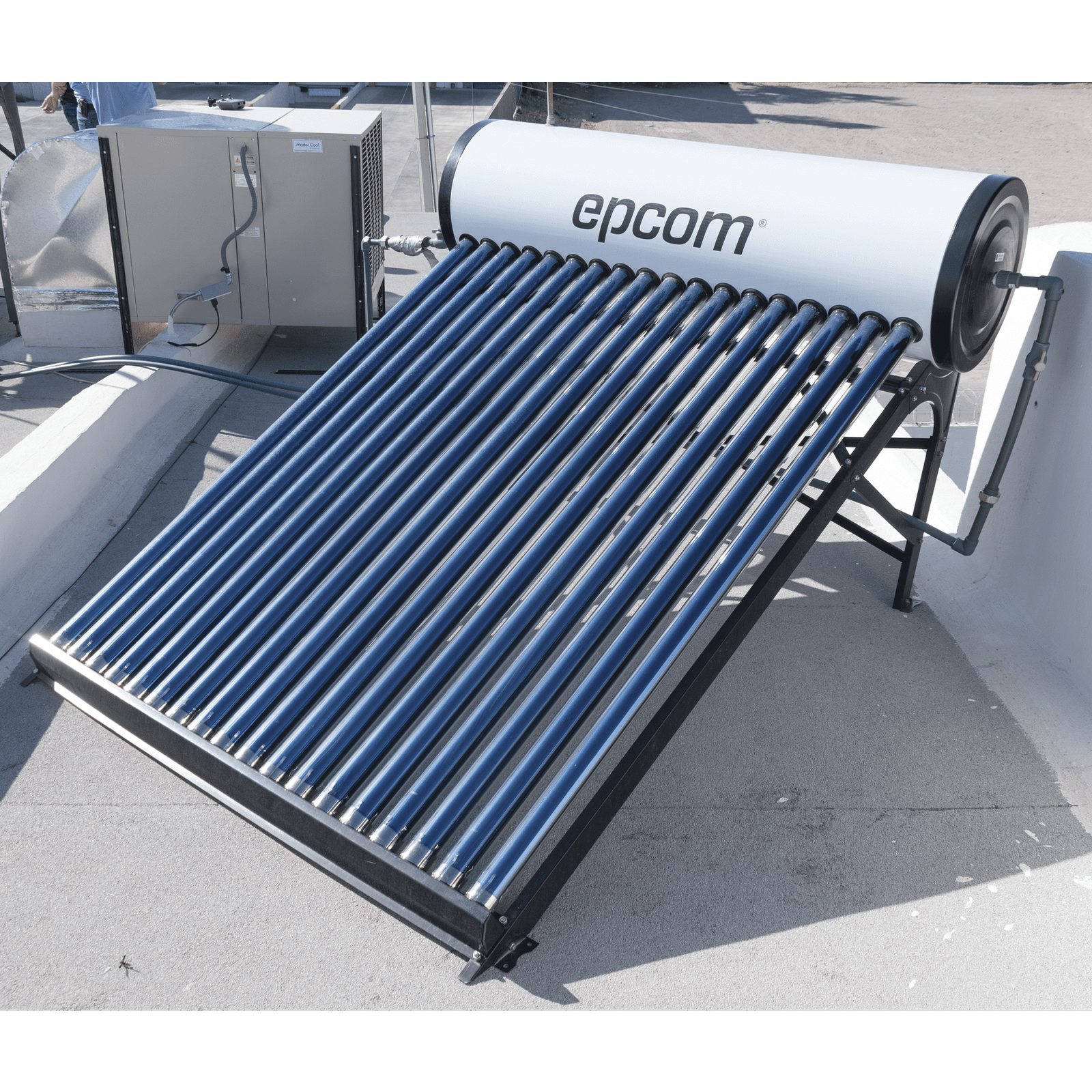 Bóiler Solar de 180L, Baja Presión con 18 Tubos de Vacío de Mayor Resistencia y Termotanque Inoxidable de Grado Alimenticio 180 L Resistentes a Granizo de Hasta 25 mm/ l, Incluye Anodo de Magnesio STELPWH180 - EPCOM