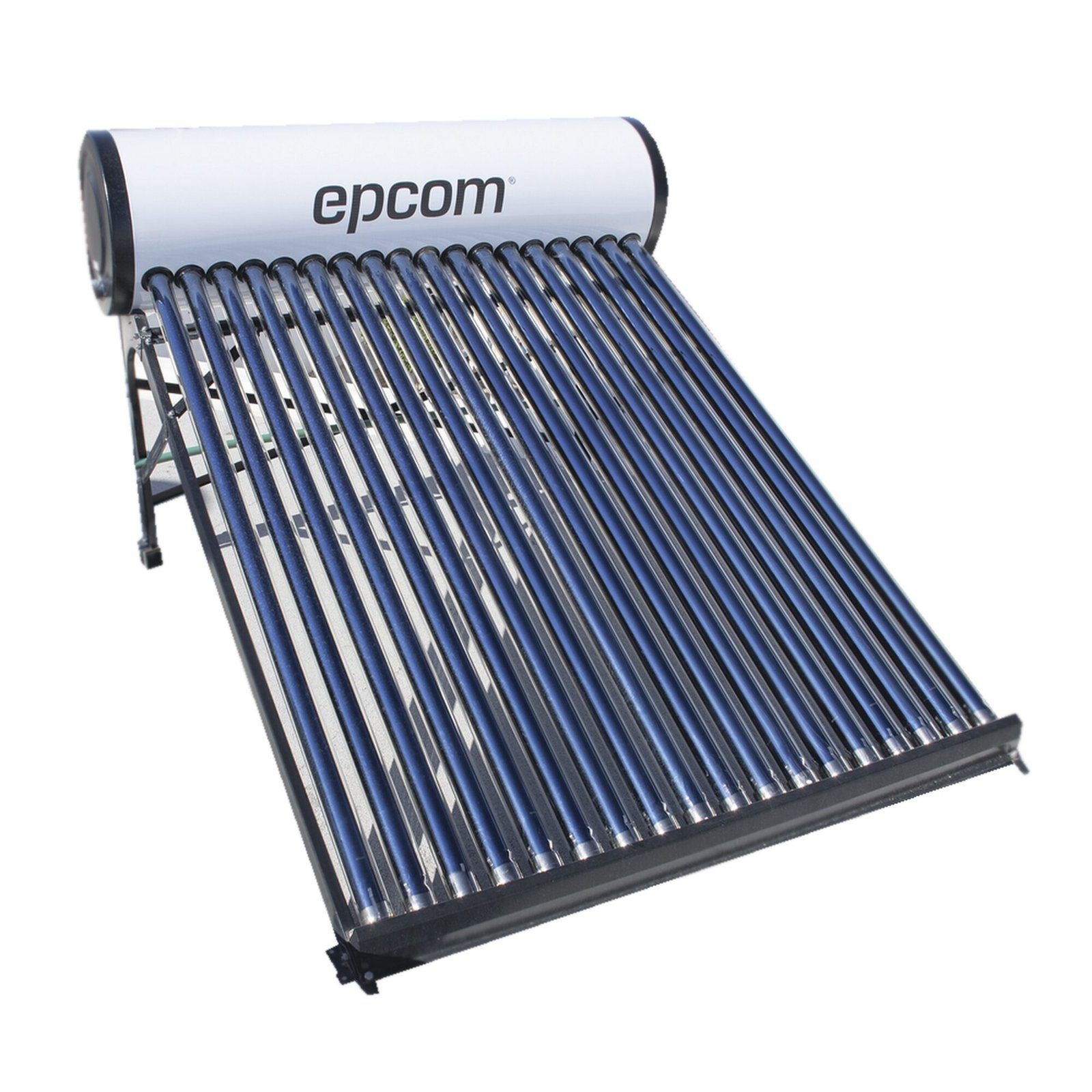 Bóiler Solar de 180L, Baja Presión con 18 Tubos de Vacío de Mayor Resistencia y Termotanque Inoxidable de Grado Alimenticio 180 L Resistentes a Granizo de Hasta 25 mm/ l, Incluye Anodo de Magnesio STELPWH180 - EPCOM