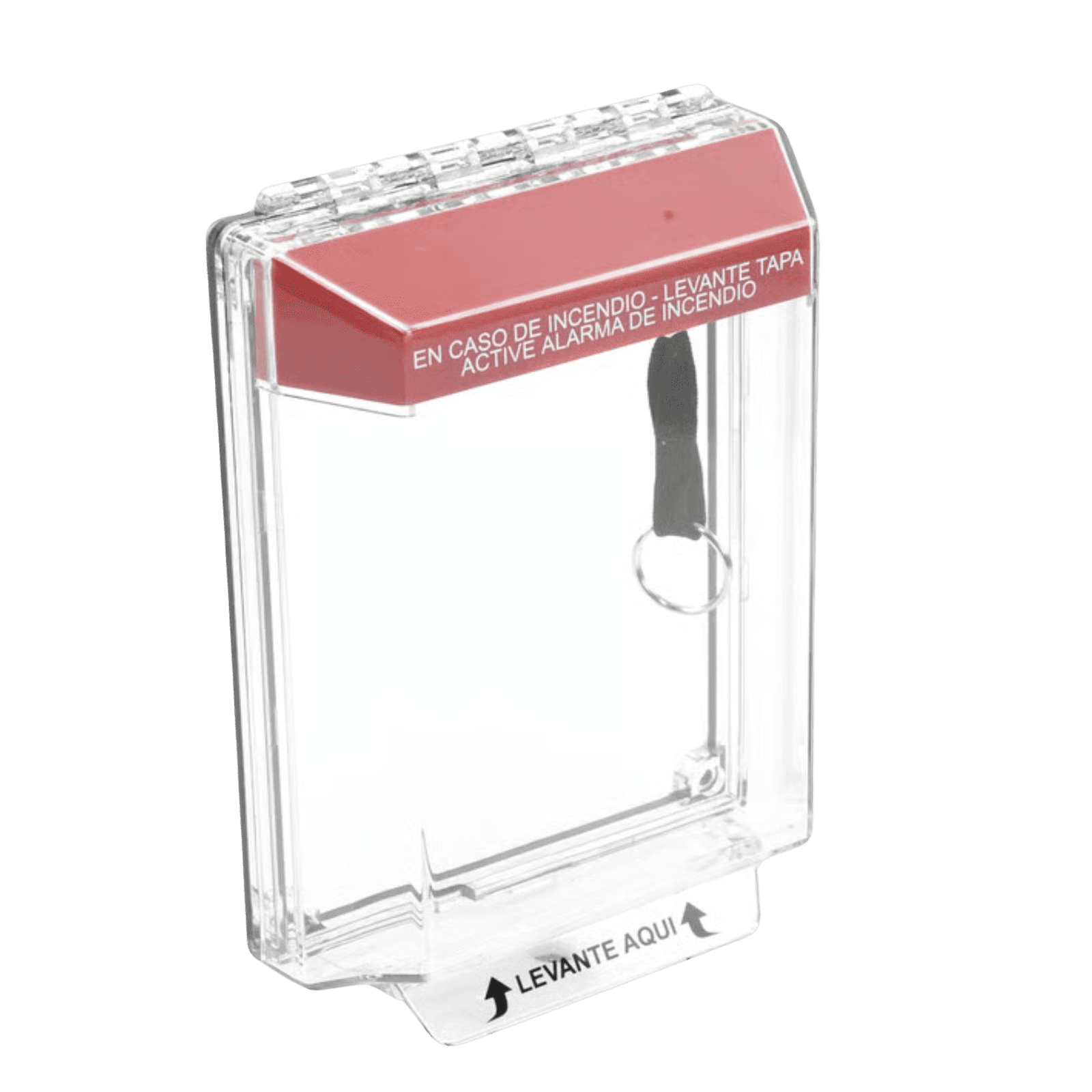 Cubierta Universal Transparente, de Bajo Perfil, Texto de Incendio en Español, Notificación Audible y Visible STI-14020FR-ES - STI