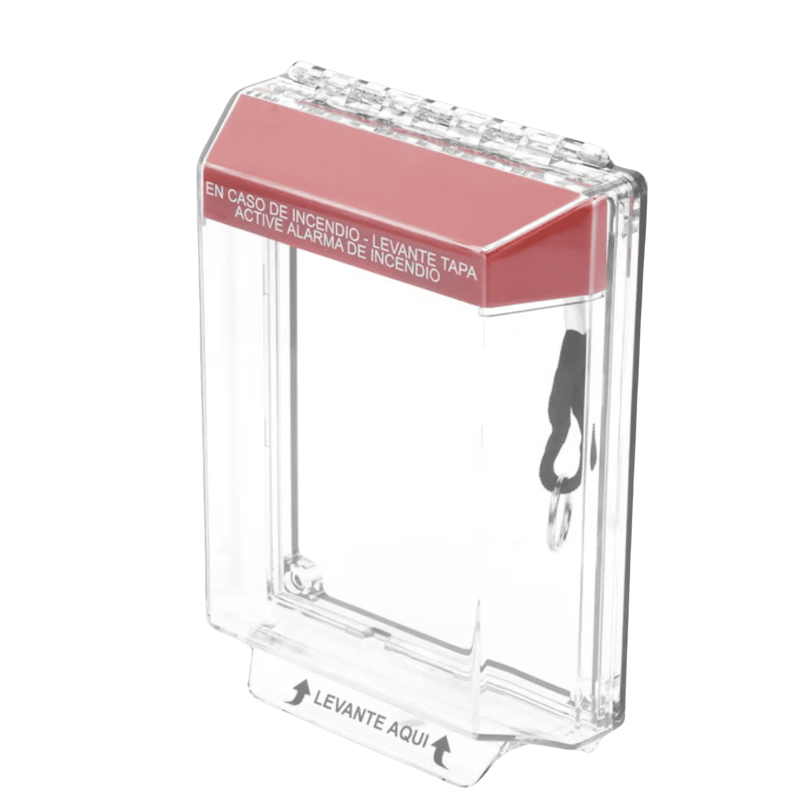 Cubierta Universal Transparente, de Bajo Perfil, Texto de Incendio en Español, Notificación Audible y Visible STI-14020FR-ES - STI