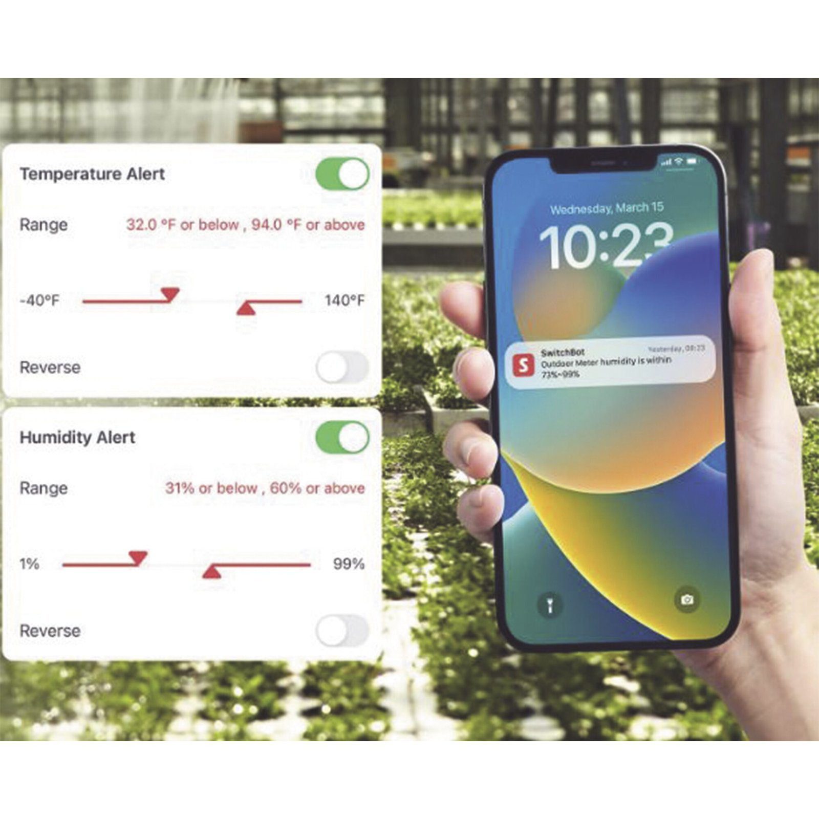 Medidor de temperatura y humedad Datos en pantalla / inalámbrico BLUETOOTH compatible con HUB SwitchBot SWITCHBOTMP - SWITCHBOT