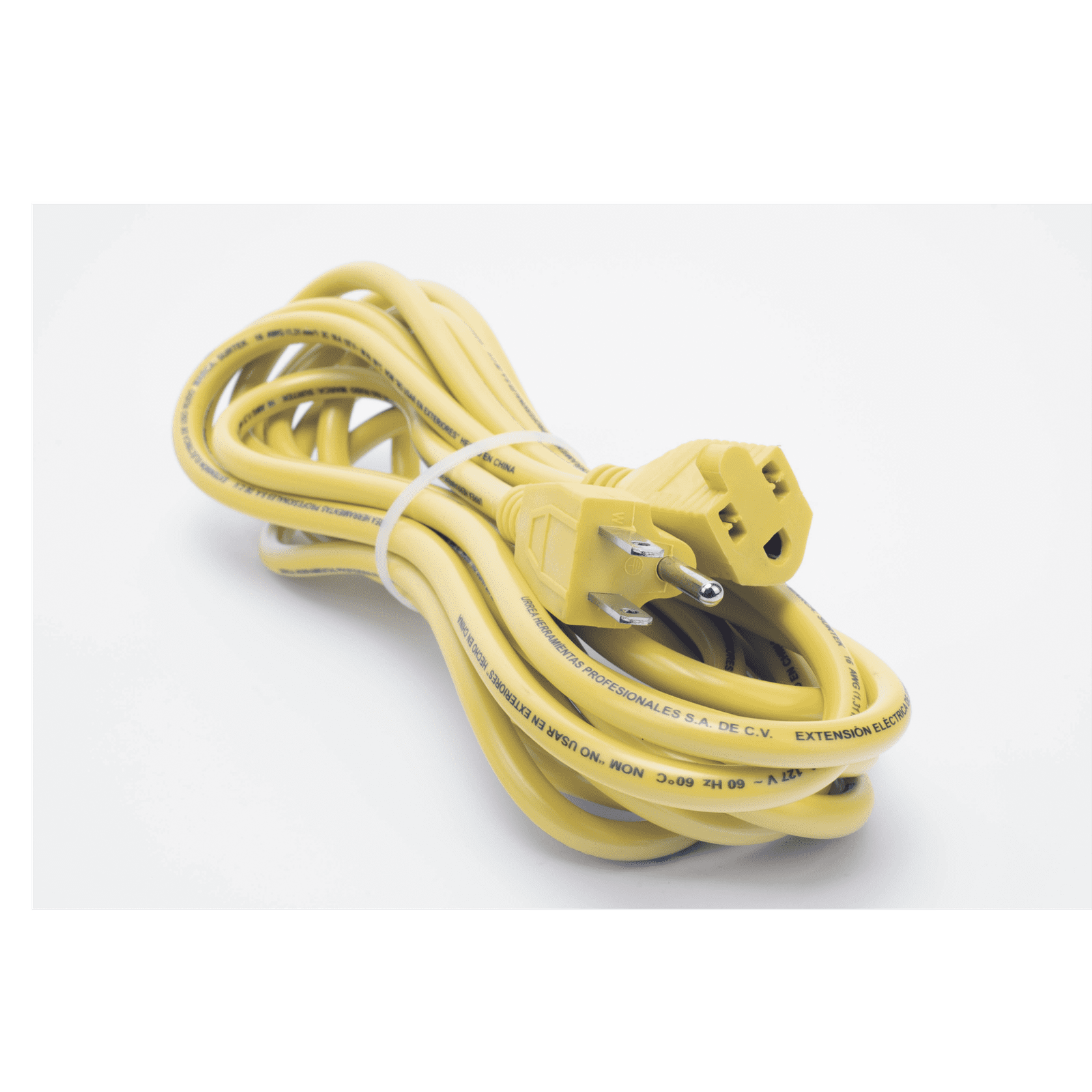 Extensión Eléctrica de Uso Rudo Aterrizada 5 metros /127 V CA 10 A Máximo / Color Amarillo. SYS-136171 - SURTEK