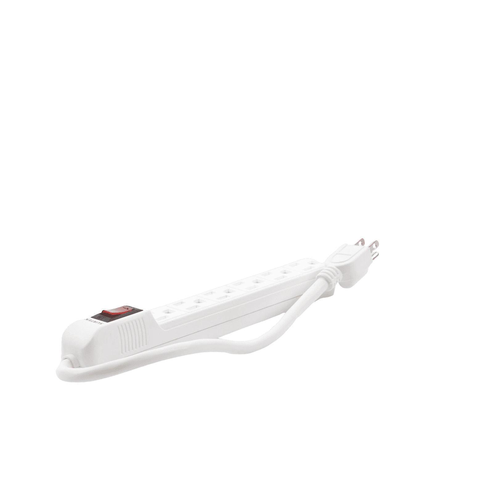 Multicontacto con cable 30 cm. 6 tomas 127 Vca línea, tierra, neutro 15 A max. SYS-136201 - SURTEK