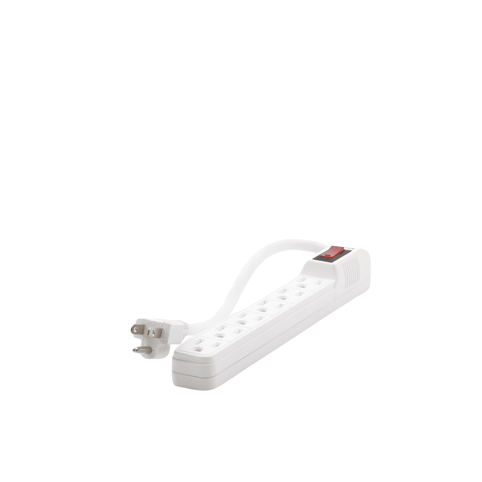 Multicontacto con cable 30 cm. 6 tomas 127 Vca línea, tierra, neutro 15 A max. SYS-136201 - SURTEK