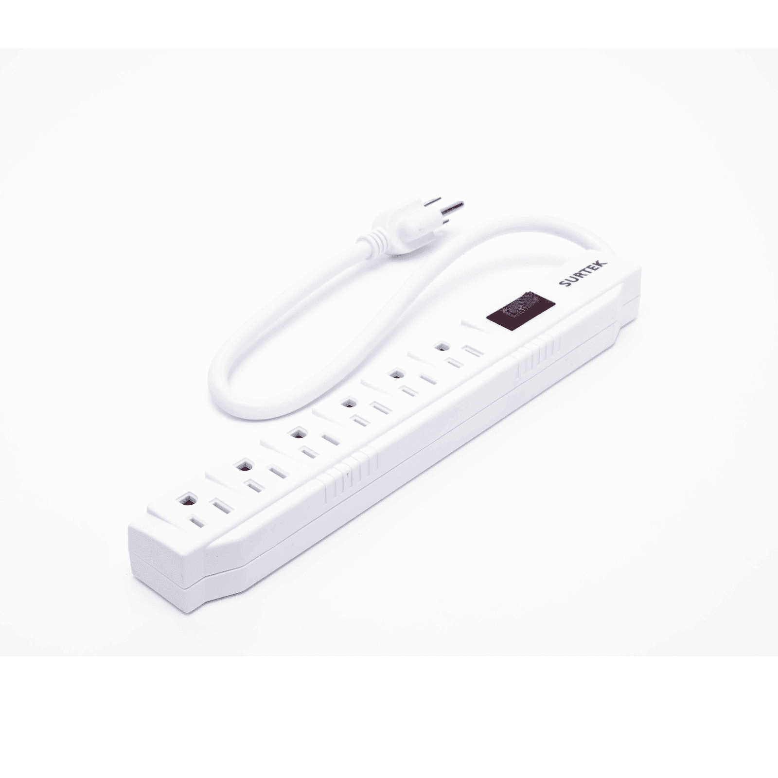 Multicontacto con Supresor de Picos 450 Joules, Voltaje de Entrada: 127 Vca NEMA 5-15P, Con 6 Salidas NEMA 5-15R. SYS-136221 - SURTEK