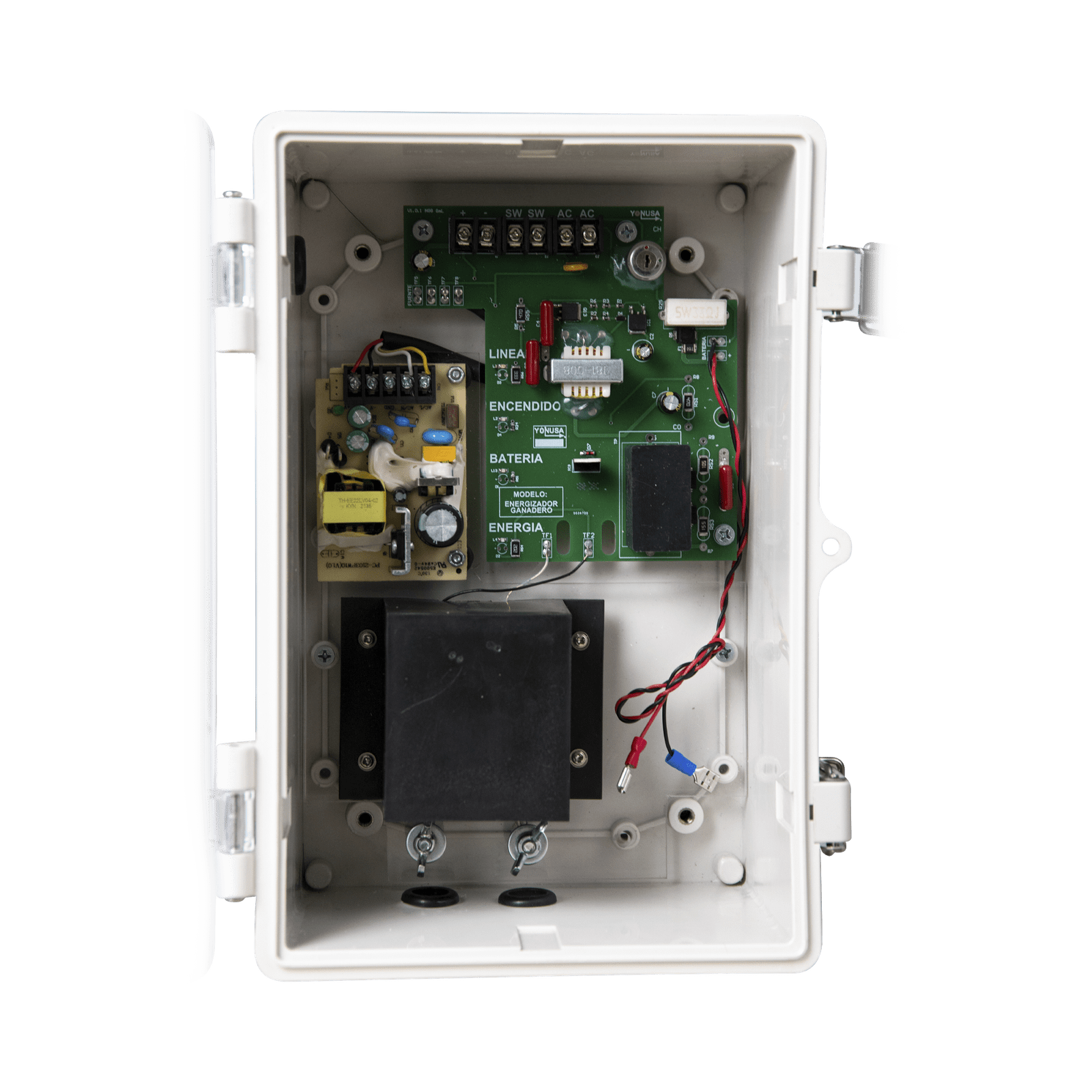 Energizador para Ganado 10,000Volts-2JOULES/ 25,000 metros lineales de protección / Cercas Electrificadas SYSGAN25K - YONUSA