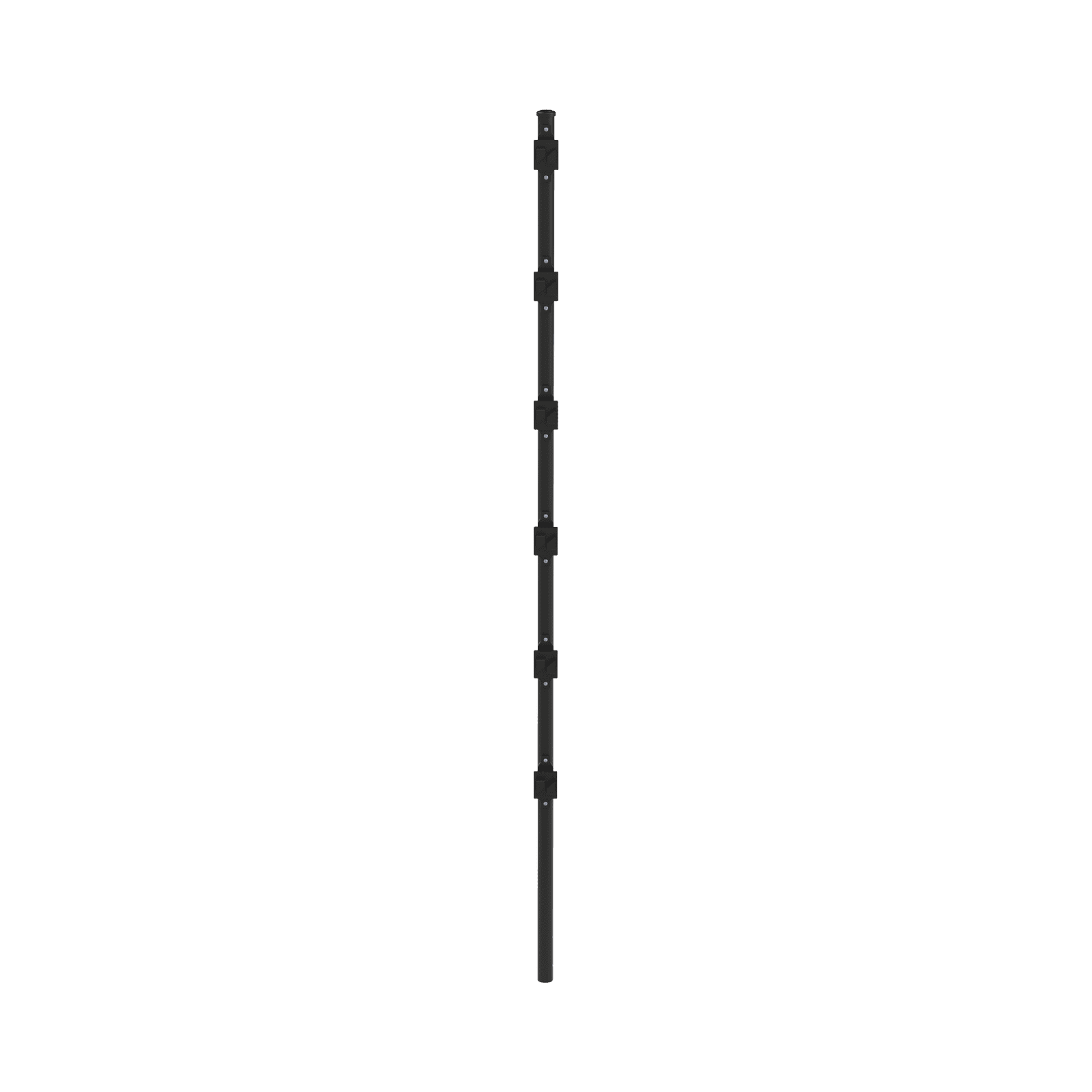 Poste con 6 Aisladores de PASO para Cerca Electrificada. Tubo Galva. de 1.4m, cal. 18 de 1″ Diam. + Pintura Negra. SYS-POST-10B - EPCOM INDUSTRIAL