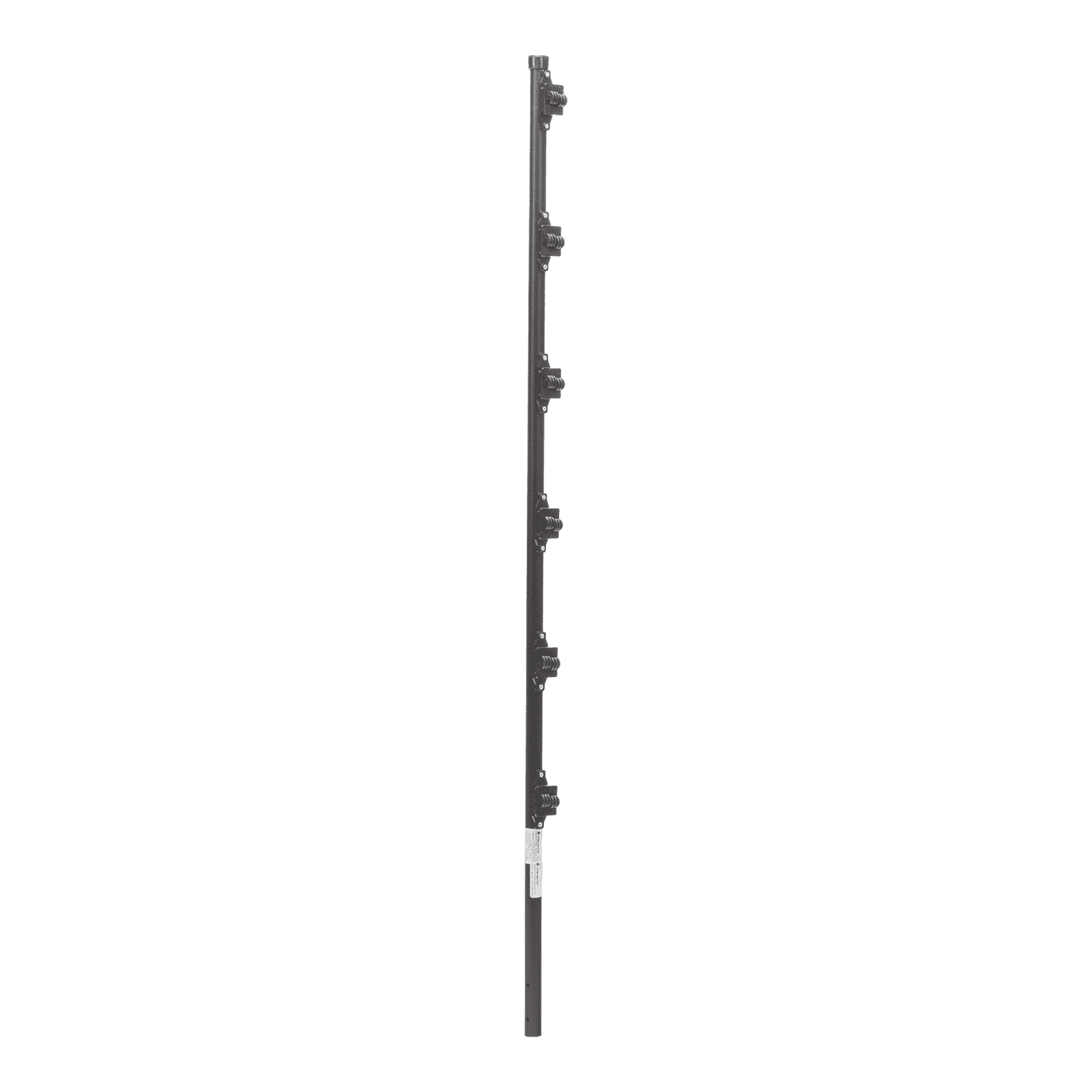 Poste con 6 Aisladores de PASO para Cerca Electrificada. Tubo Galva. de 1.4m, cal. 18 de 1″ Diam. + Pintura Negra. SYS-POST-10B - EPCOM INDUSTRIAL
