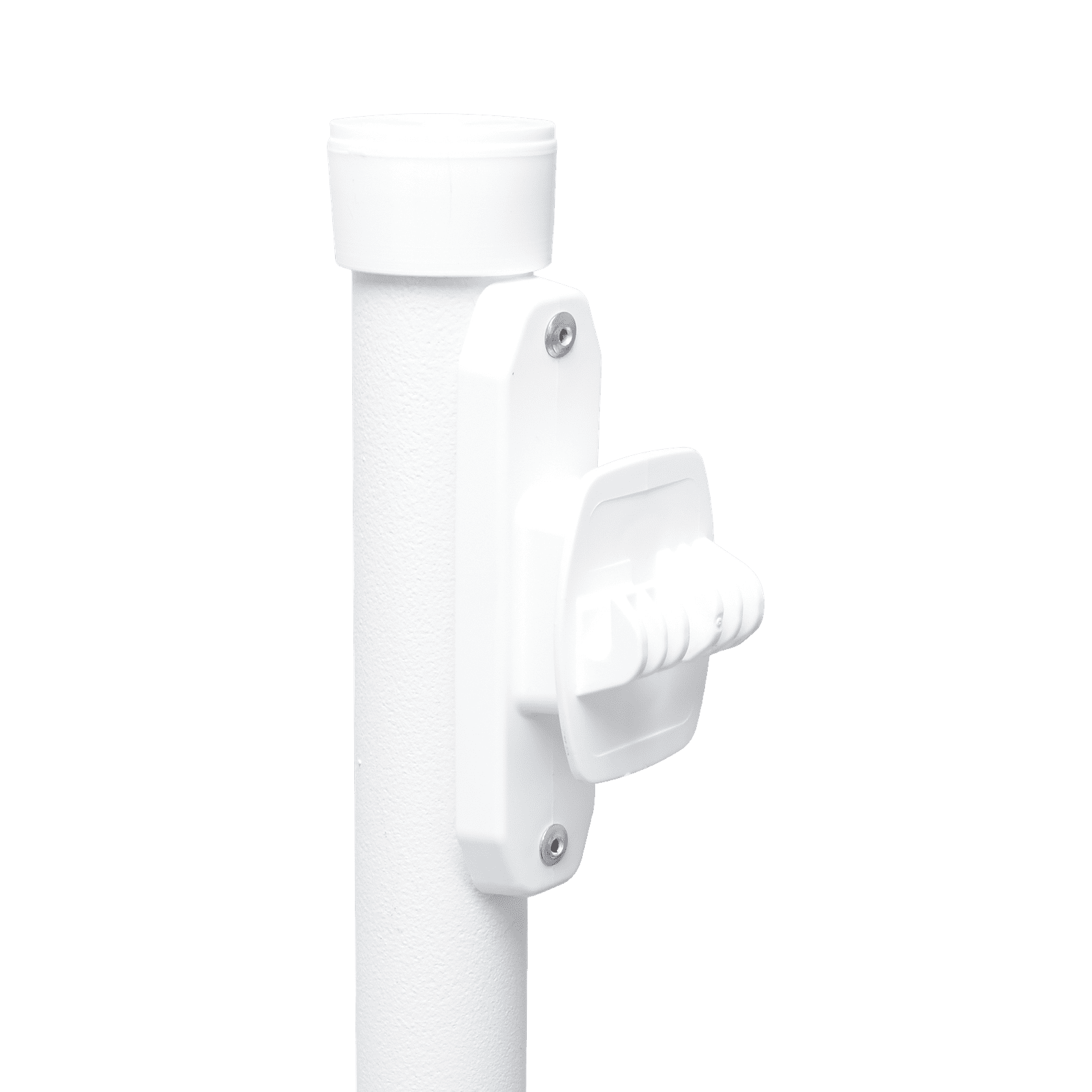 Poste con 6 Aisladores de PASO para Cerca Electrificada. Tubo Galva. de 1.4m, cal. 18 de 1″ Diam. + Pintura Blanca. SYS-POST-10W - EPCOM INDUSTRIAL