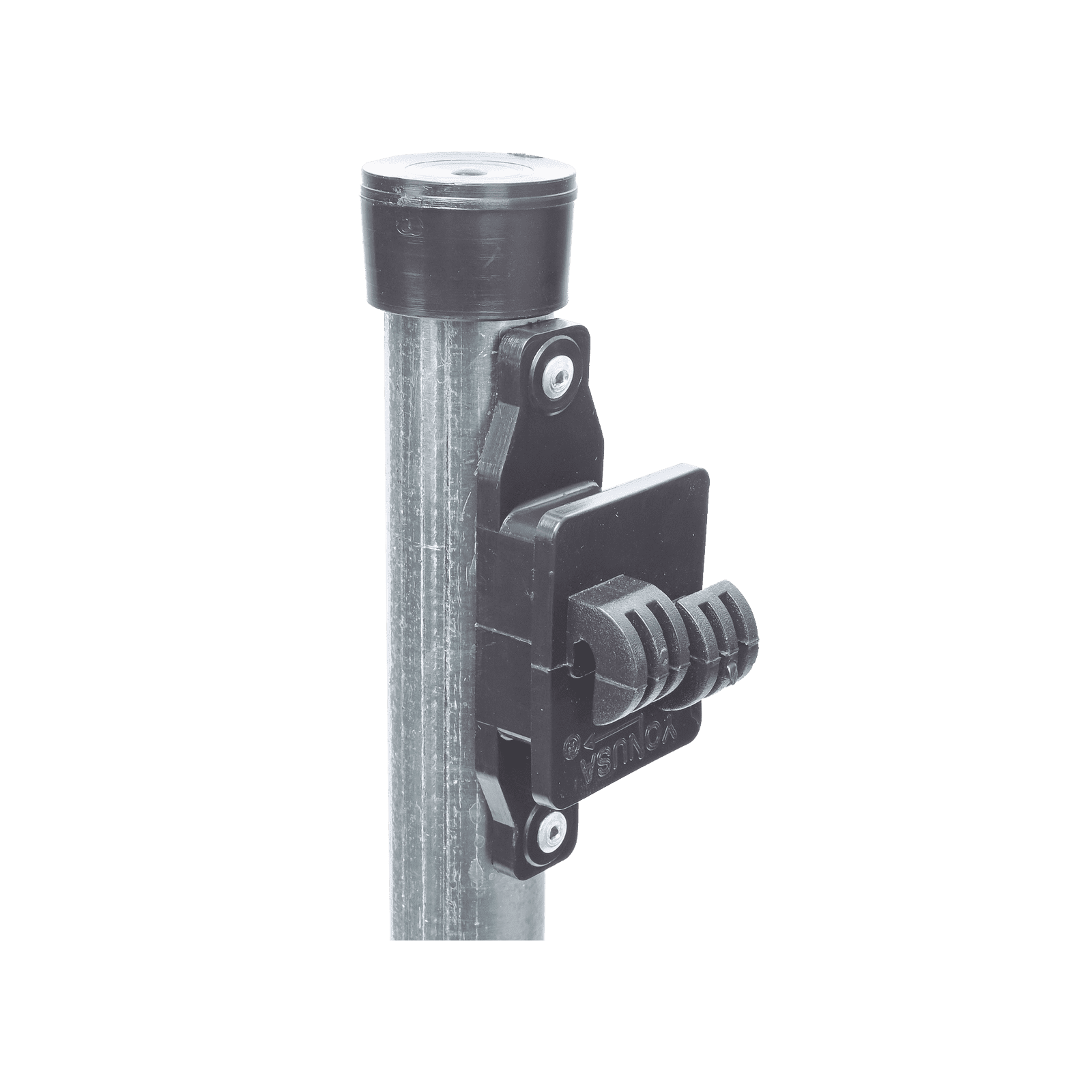 Poste con altura de 1m para cercos eléctricos/ Incluye base multiposicion fabricado 100% con acero galvanizado con 5 aisladores de paso SYS-POST-3-V2 - EPCOM INDUSTRIAL