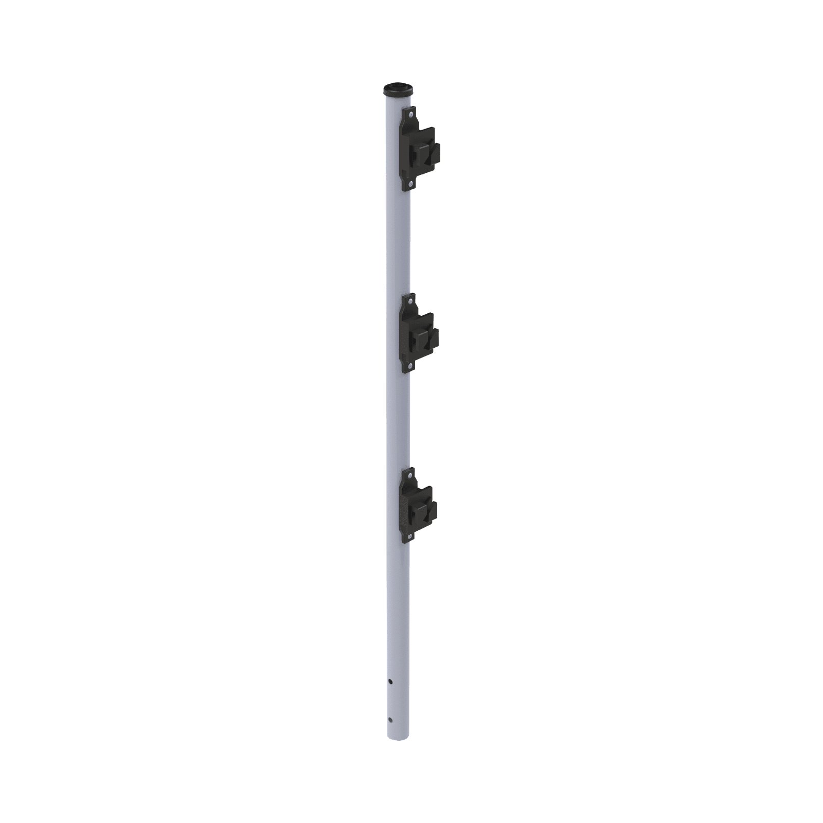 Poste de Paso de 0.75m para Cerca Electrificada. Tubo Galvanizado cal. 18 de 1″Diam. con Tapón y 3 Aisladores Instalados. SYS-POST-7 - EPCOM INDUSTRIAL