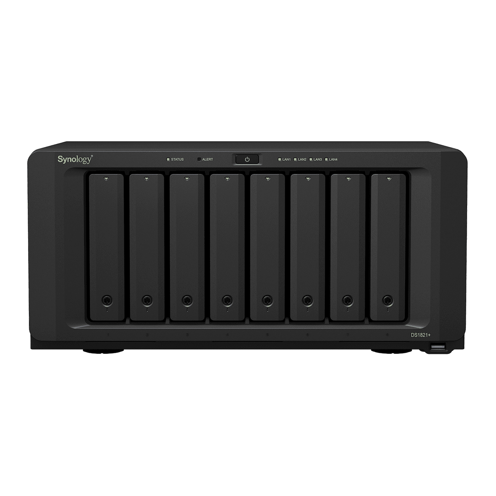 Servidor NAS de 8 Bahías (Expandible a 18 Bahías) / Hasta 324 TB / 4 GB RAM / Servicio Nube Gratis (P2P) / Administración Remota y Respaldo Programado DS1821PLUS - SYNOLOGY