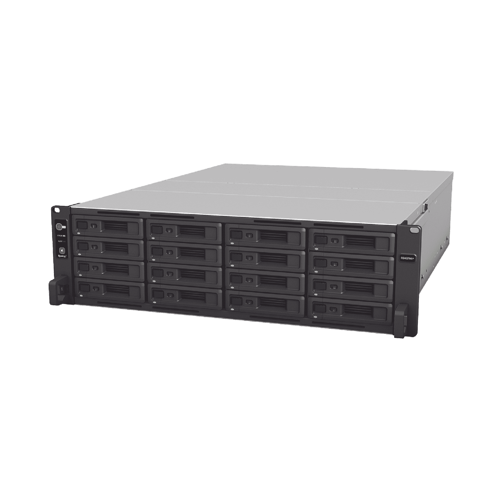 Servidor NAS para Rack (3 U) de 16 Bahías (Expandible a 40 Bahías) / Hasta 720 TB / 16GB RAM / Servicio Nube Gratis (P2P) / Administración Remota y Respaldo Programado RS4021XSPLUS - SYNOLOGY