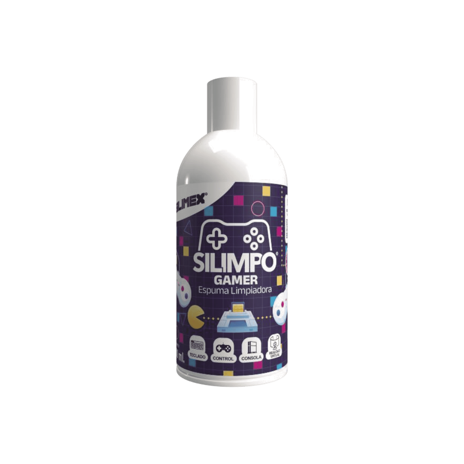 Silimpo Gamer La Espuma de Limpieza con Protección UV, Efecto Anti-Estático y Aroma a Chicle para tus Dispositivos Gaming. SILIMPO-GAMER - SILIMEX