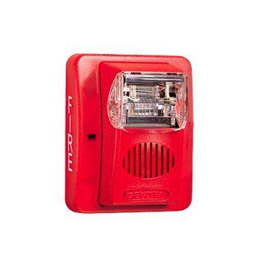 Sirena Estrobo, 12/24 Vcd, Multi Candela, Montaje En Pared, Color Rojo, Serie HE (0500-06020) HEC3-24WR - HOCHIKI