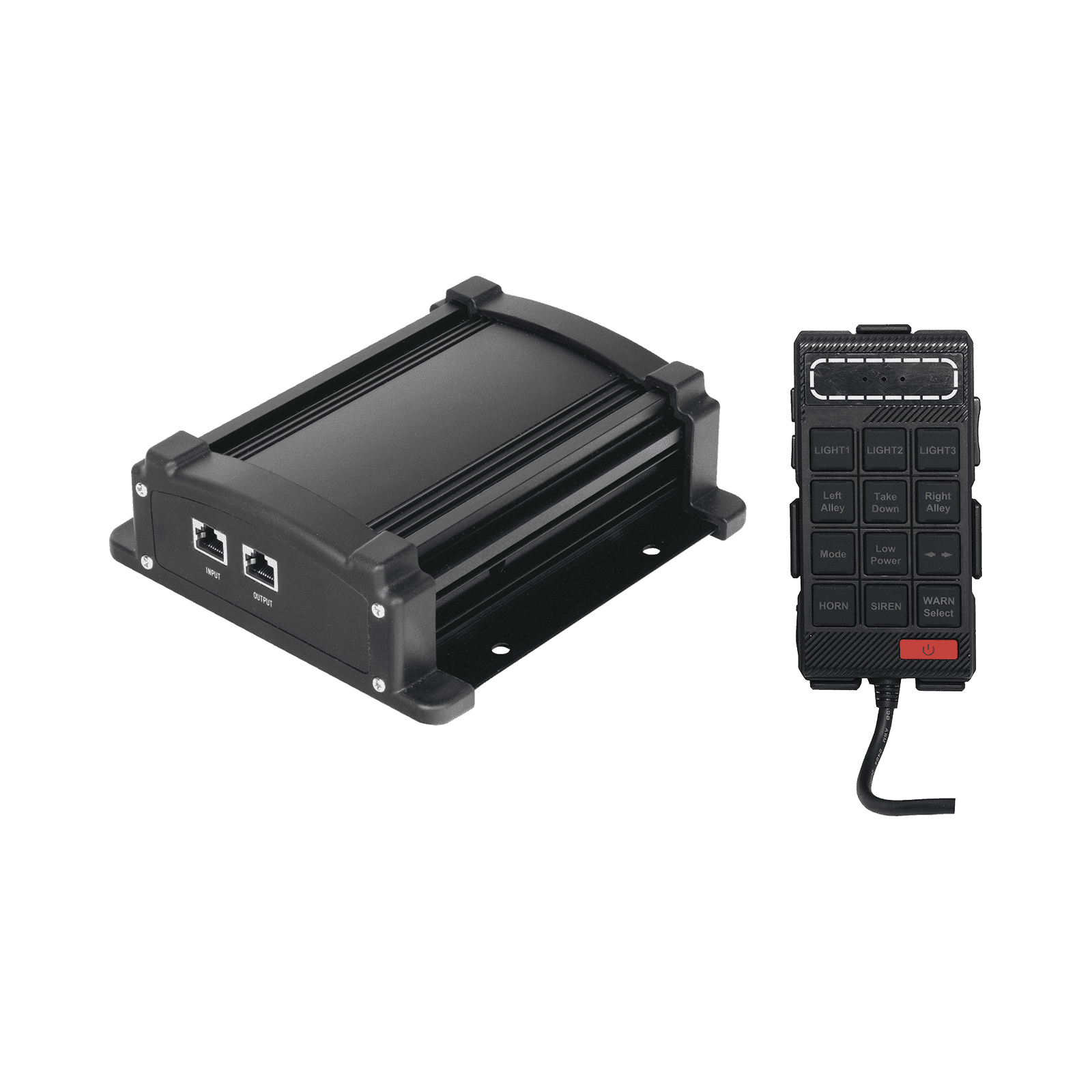 Sirena Vehicular de 100W de Potencia Con Controlador Unimando, Micrófono, Control de Tonos y Patrones de destello de Barras de Luces Serie X67 / X75 X100F - EPCOM INDUSTRIAL SIGNALING