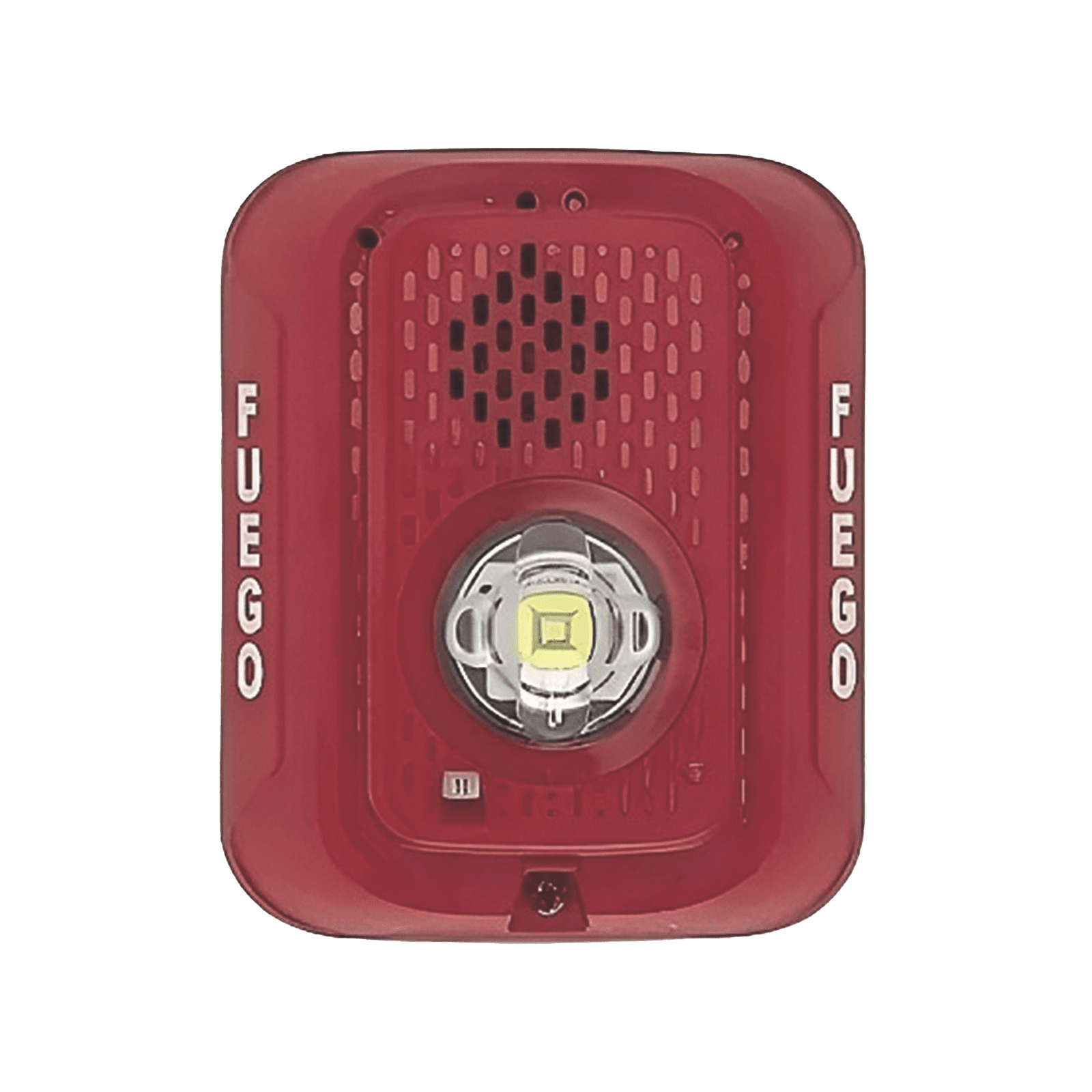 Sirena con Lampara LED Estroboscópica / 2 hilos / Montaje en Pared / Color Rojo / Configuración Estroboscópica Seleccionable P2RLEDSP - SYSTEM SENSOR