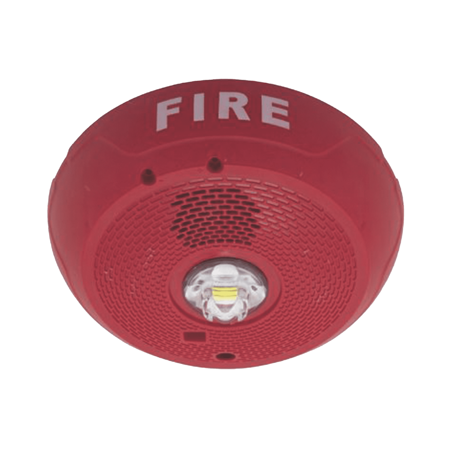 Sirena con Lámpara LED Estroboscópica / Montaje en Techo / Nivel de Candelas Seleccionable / Color Rojo / Nuevo Diseño Moderno y Elegante / Menor Consumo de Corriente PC2RLED - SYSTEM SENSOR