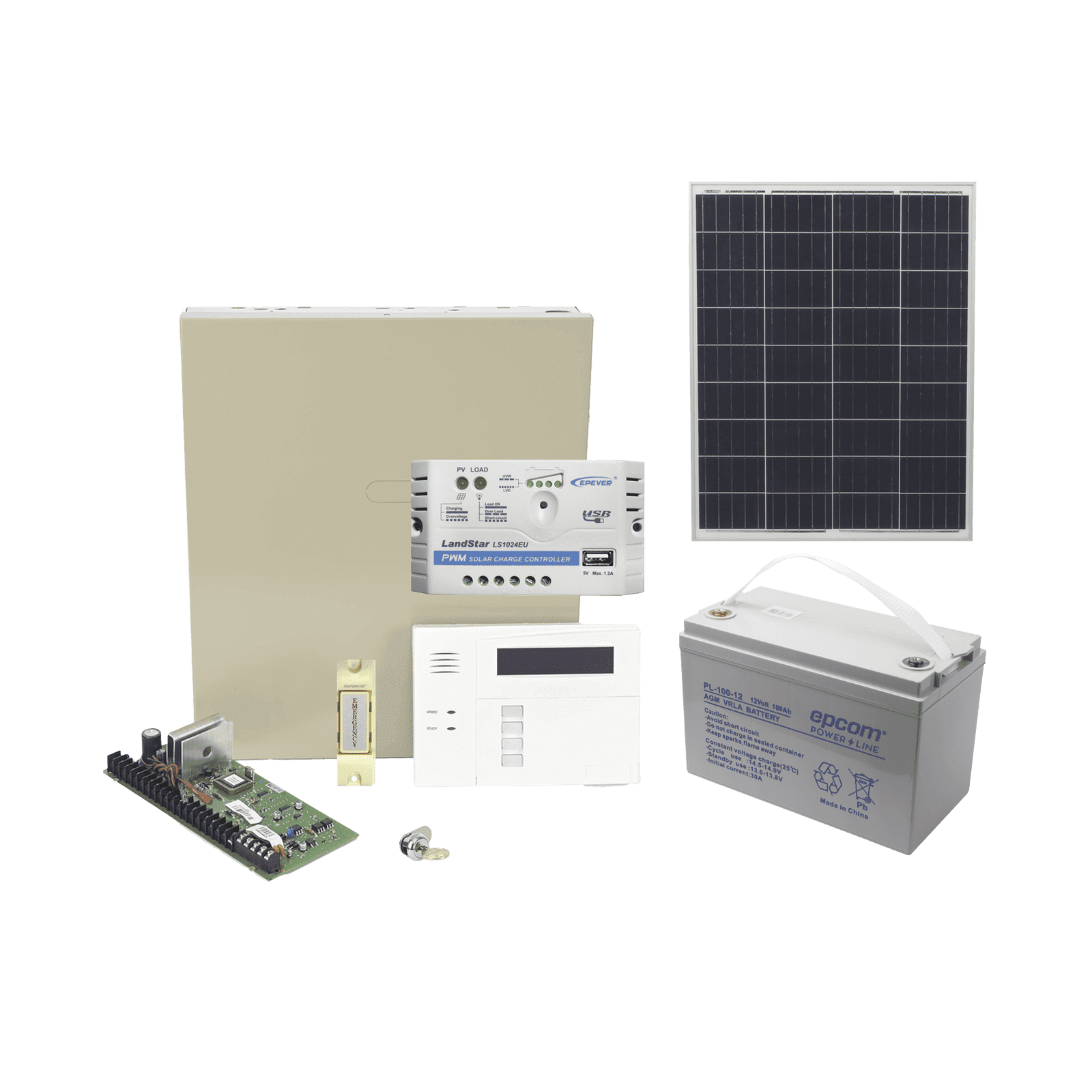 Sistema de Alarma VISTA48LA Alimentado por Celda Solar, incluye Teclado con Receptor Inalambrico VISTA48SOLAR/6160RF - HONEYWELL HOME RESIDEO