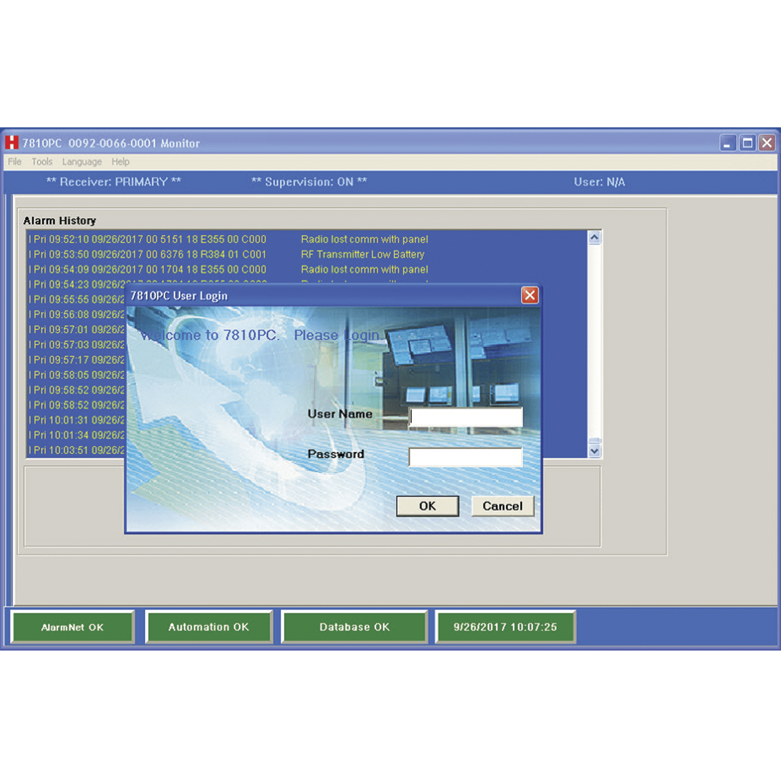 Software de Recepcion de Eventos de Alarma por IP o 3G/4G No requiere IP Publica Fija o Servicios de Nombres de Dominio DDNS 7810PC-AM - HONEYWELL HOME RESIDEO