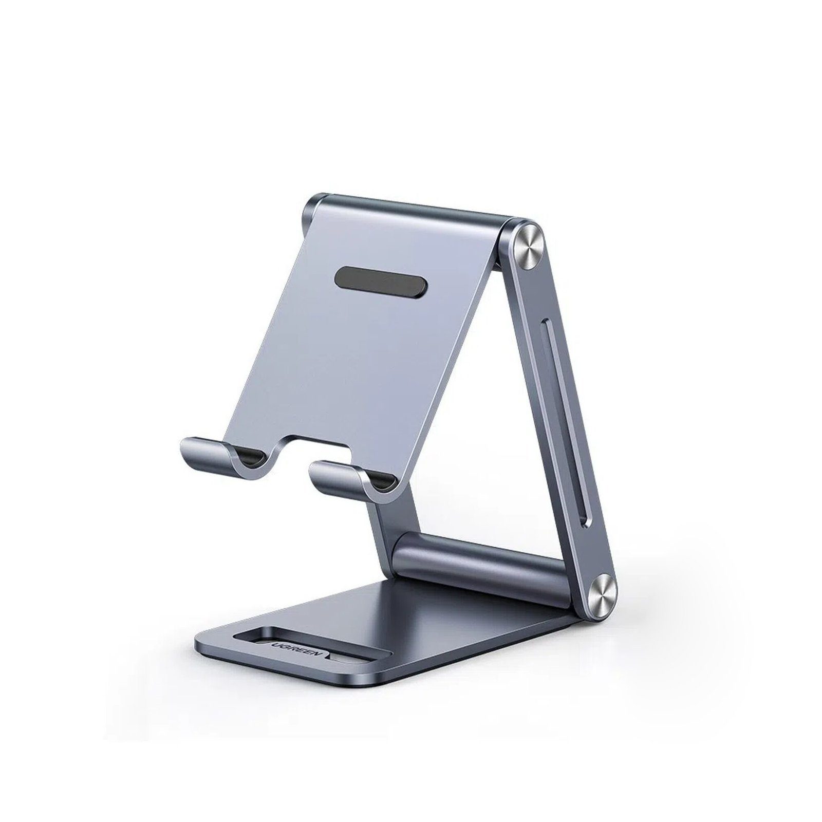 Soporte para Teléfono Celular de Aluminio | Angulo Ajustable | Amplia Compatibilidad con dispositivos de 4.7” a 7.9” | Antideslizante | Antiarañazos | Plegable | Color Gris. 80708 - UGREEN