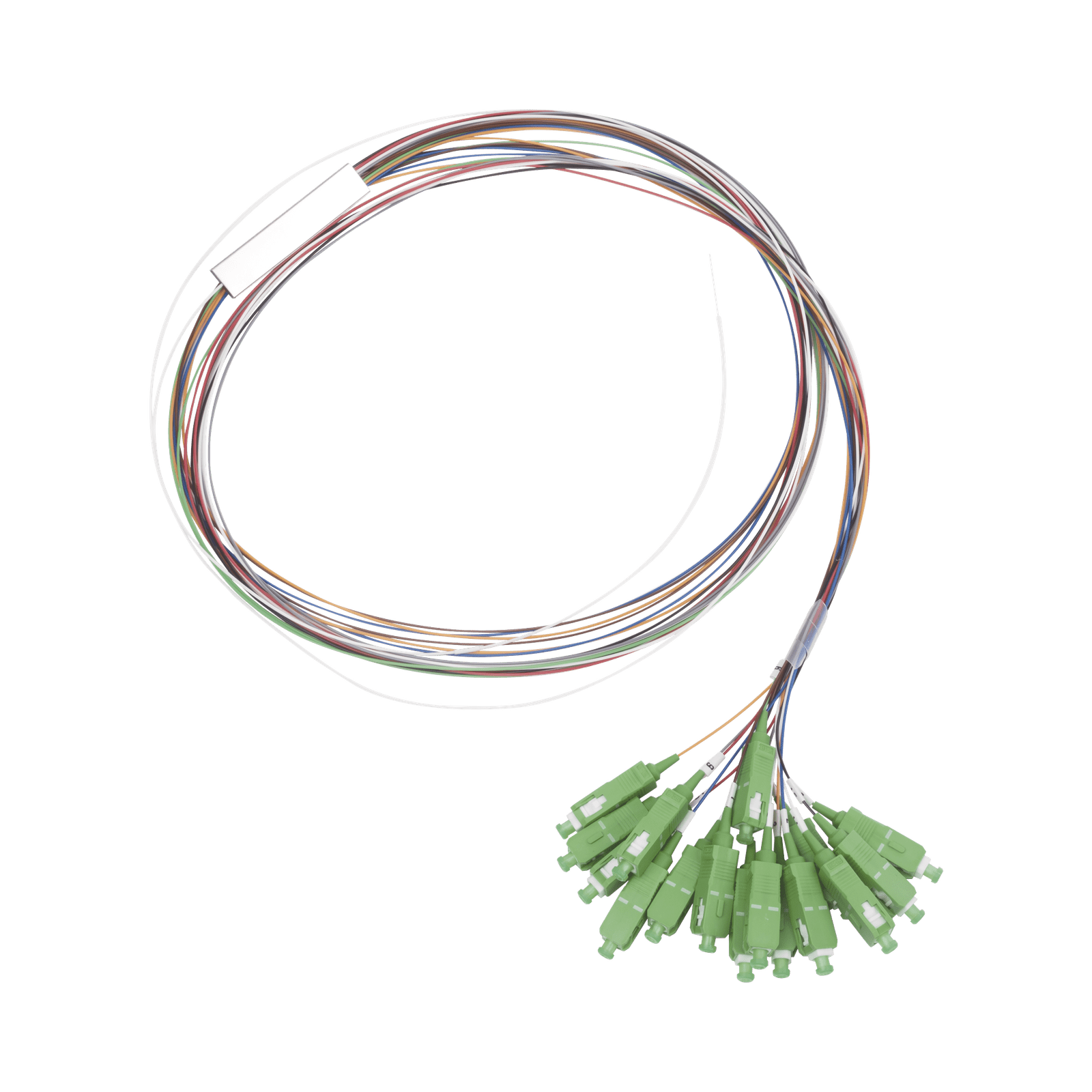 Splitter (Divisor Óptico) tipo PLC, de 1×16, conectores SC/APC de salida PLC-116-SCAPC - FIBERHOME