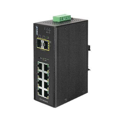 Switch Industrial Administrable Capa 2, 8 Puertos 10/100/1000T, 2 Puertos SFP 1G / 2.5 G BASE X IGS-10020MT - PLANET