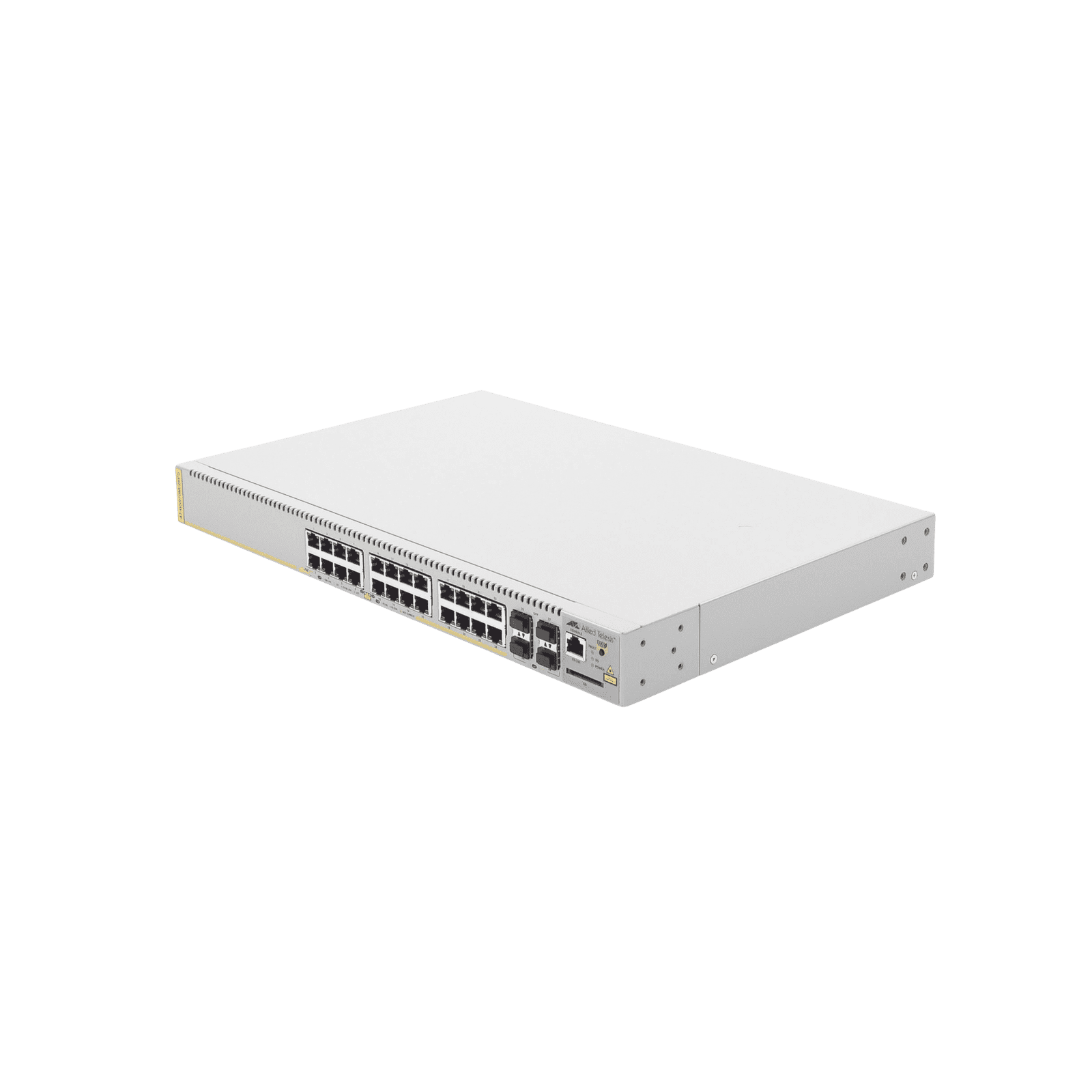 Switch PoE+ Administrable CentreCOM GS970M, Capa 3 de 24 Puertos 10/100/1000 Mbps + 4 SFP Gigabit, 370 W AT-GS970M/28PS-10 - ALLIED TELESIS