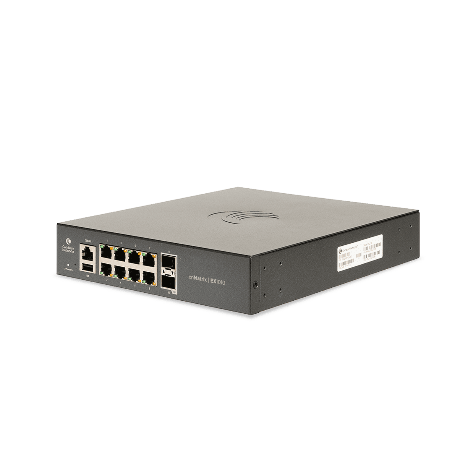 Switch cnMatrix EX1010  de 8 puertos Gigabit Ethernet y 2 SFP, Capa 2,  gestión en la nube MX-EX1010XXA-0 - CAMBIUM NETWORKS