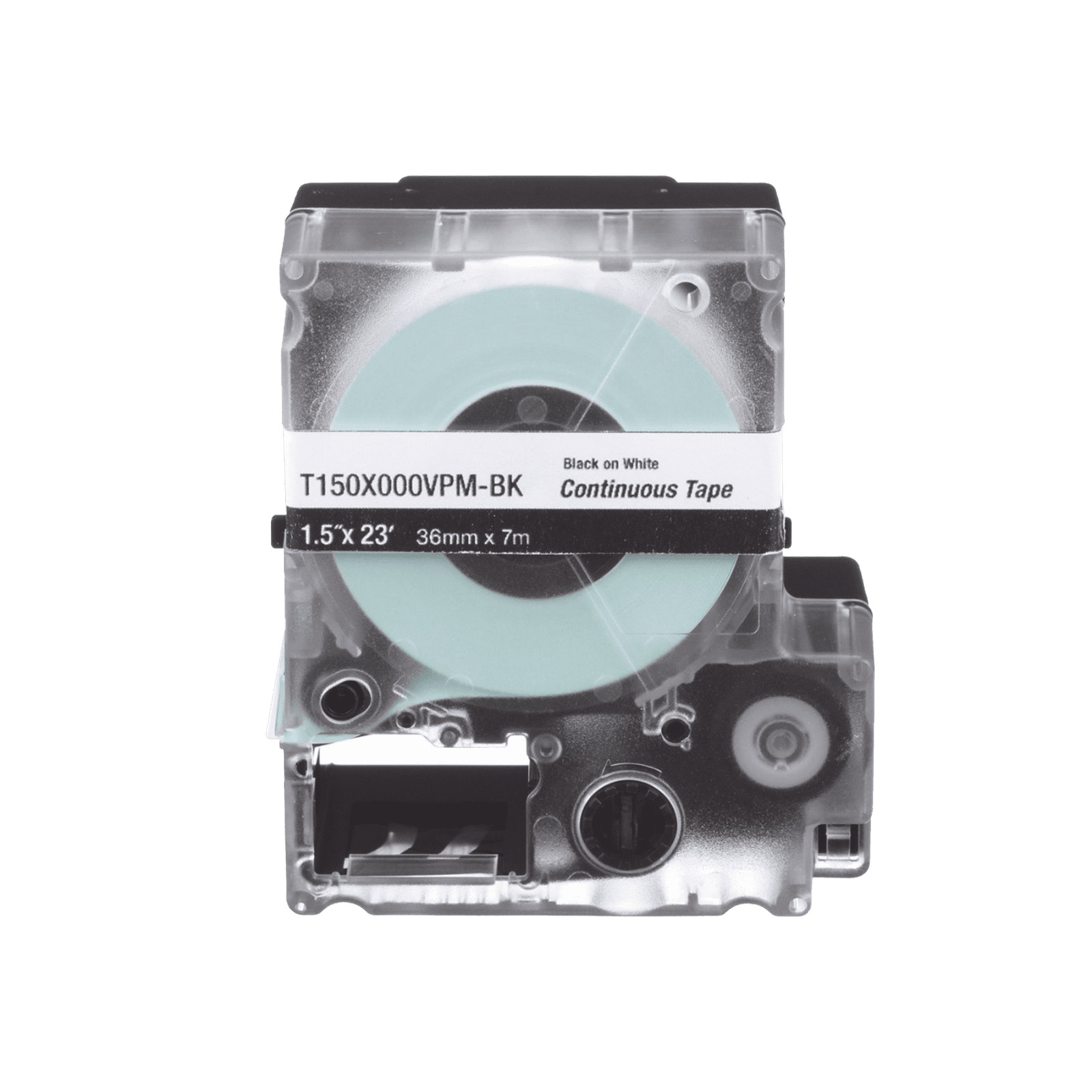 Casete de Etiquetas de Vinilo de Cinta Continua, Color Negro Sobre Blanco, Uso Interior/Exterior, 9 mm de Ancho x 7.6 Metros de Largo T038X000VPM-BK - PANDUIT