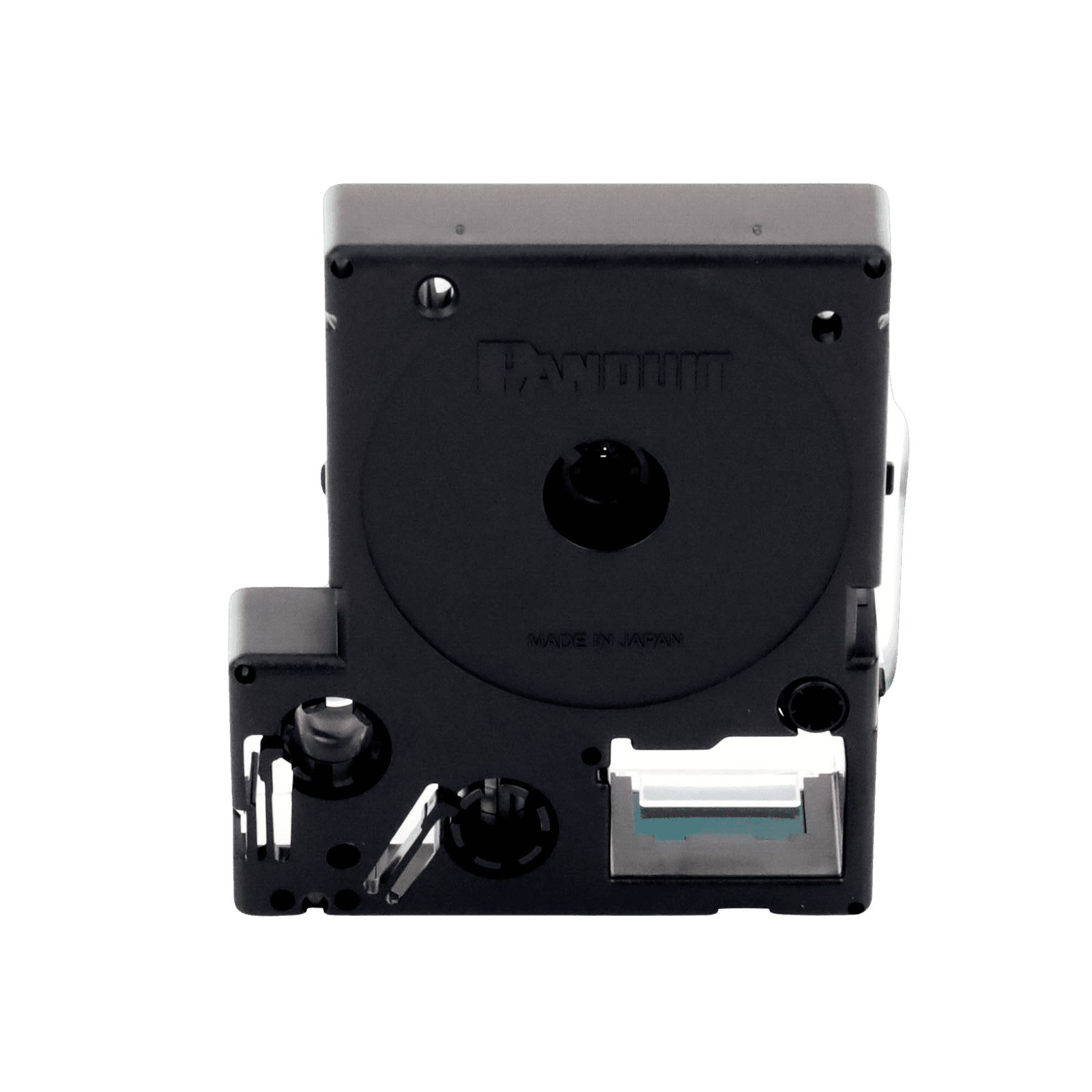 Casete de Etiquetas de Vinilo de Cinta Continua, Color Negro Sobre Blanco, Uso Interior/Exterior, 9 mm de Ancho x 7.6 Metros de Largo T038X000VPM-BK - PANDUIT