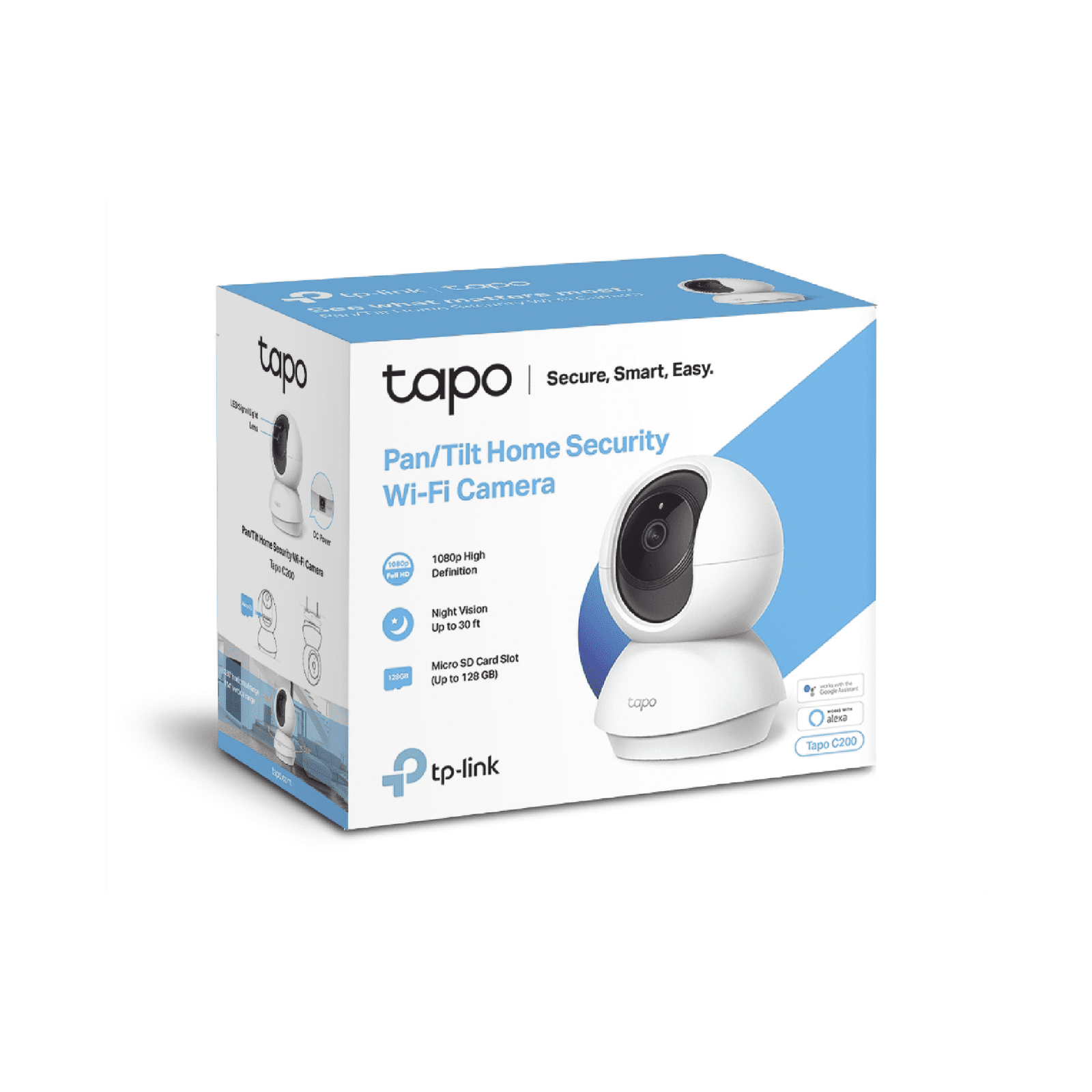 Cámara IP Wi-Fi para hogar, 2 megapixel, audio doble vía, visión nocturna, notificación Push, acepta memoria Micro SD de para grabación. TAPO-C200 - TP-LINK