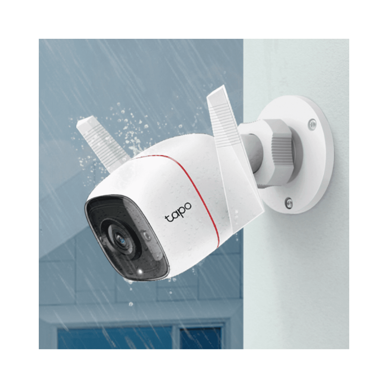 Cámara IP Wi-Fi para exterior, 3 megapixel, audio doble vía, visión nocturna, notificación Push, acepta memoria Micro SD de para grabación. TAPOC310 - TP-LINK