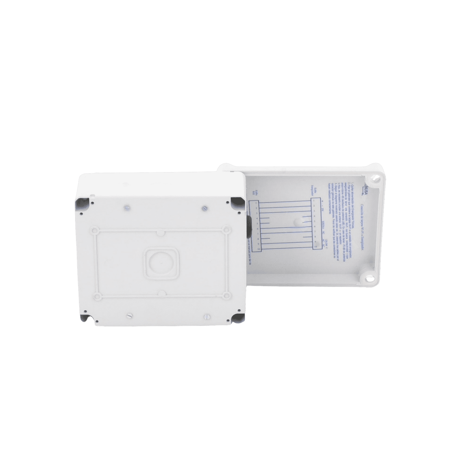 Modulo WIFI LITE con gabinete para uso en Energizadores YONUSA / Aplicación sin costo / Botón de Pánico/ 1 Salida Propósito General TARJET-WIFI-LITE - YONUSA