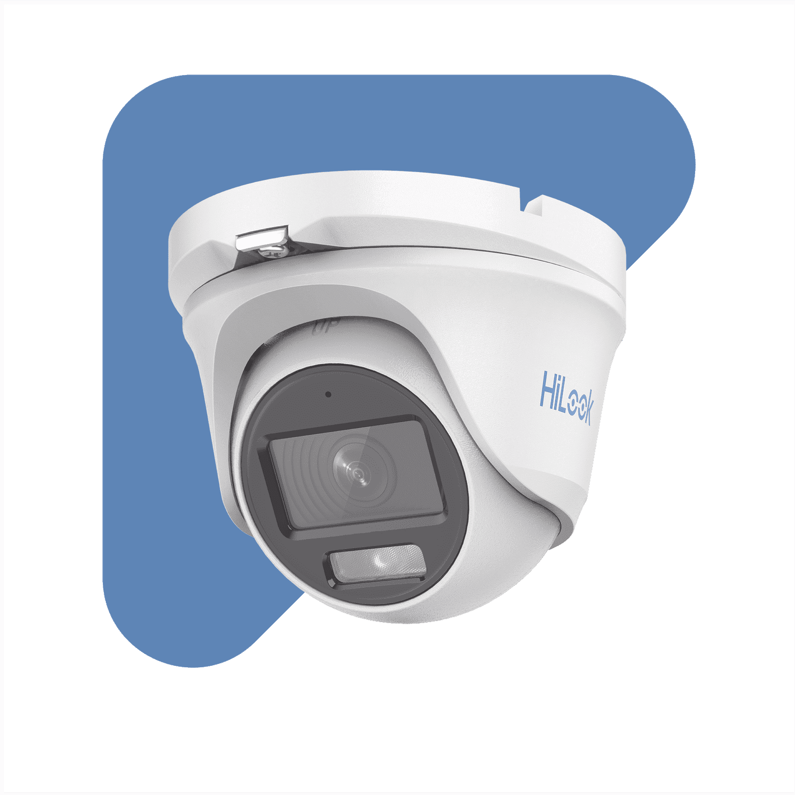 [ColorVu] Turret TURBOHD 1080p / Imagen a color 24/7 / Lente 2.8 mm / Micrófono Integrado / Luz Blanca 20 mts / IP66 / Metálica THC-T129-MS - HiLook by HIKVISION
