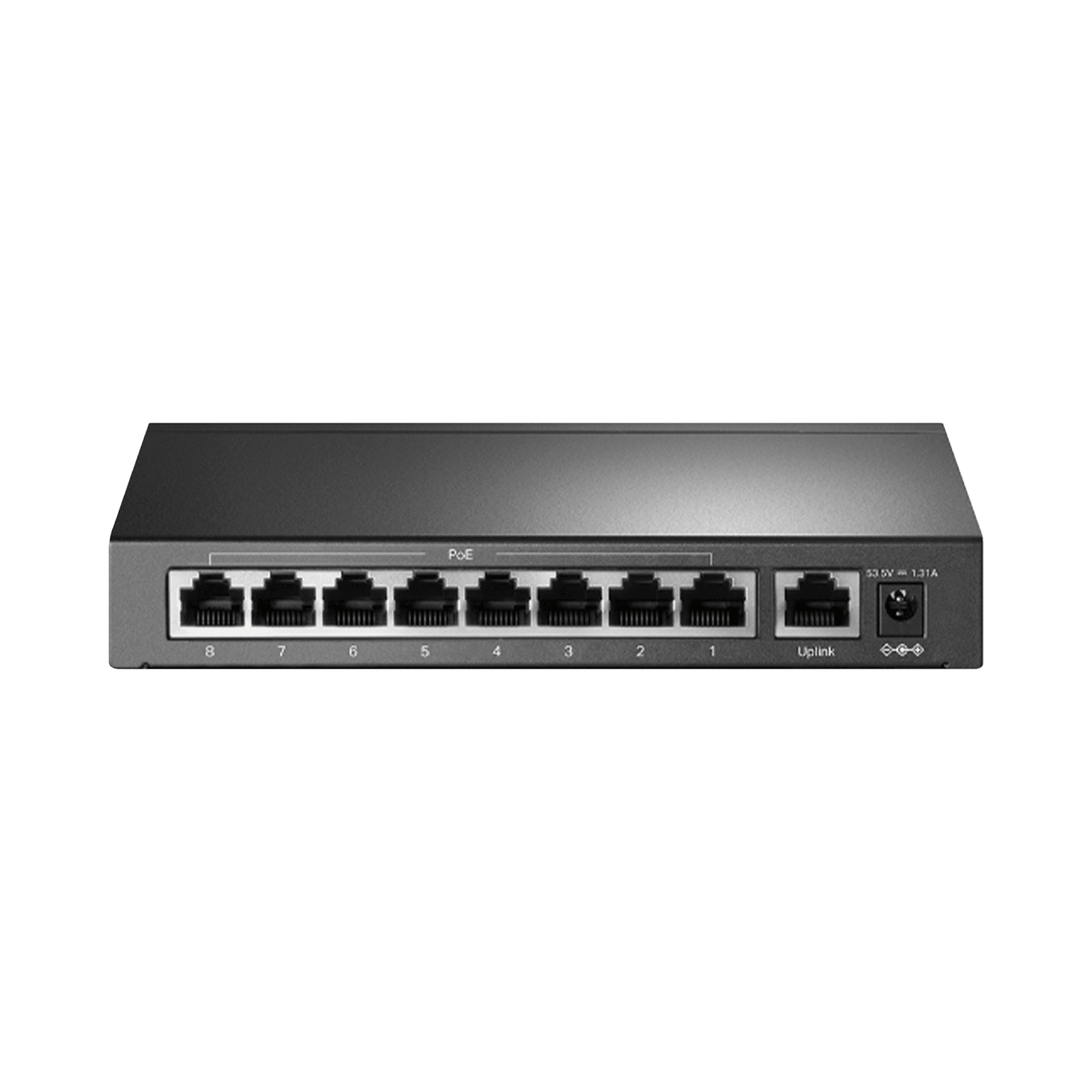 Switch PoE+ No Administrable / De Escritorio 9 puertos 10/100 Mbps / 8 puertos PoE af/at Inteligente / Presupuesto 65 W / Hasta 250 metros TLSF1009P - TP-LINK