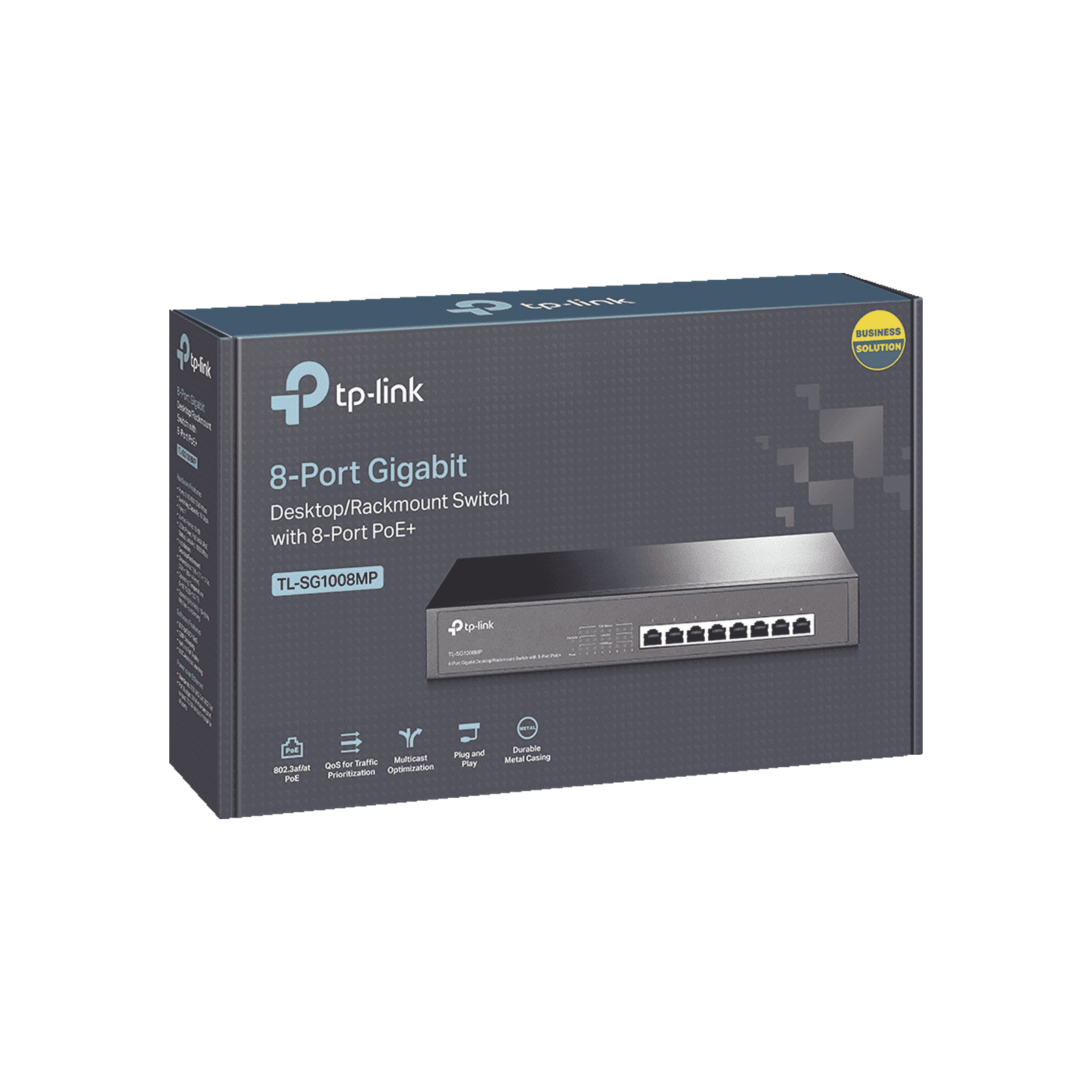 Switch Gigabit PoE+ no administrable de 8 puertos 10/100/1000 Mbps, para escritorio TL-SG1008MP - TP-LINK