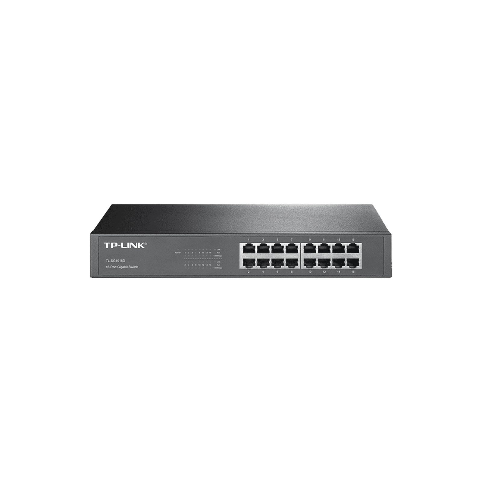 Switch Gigabit no administrable de 16 puertos 10/100/1000 Mbps para escritorio/rack TL-SG1016D - TP-LINK