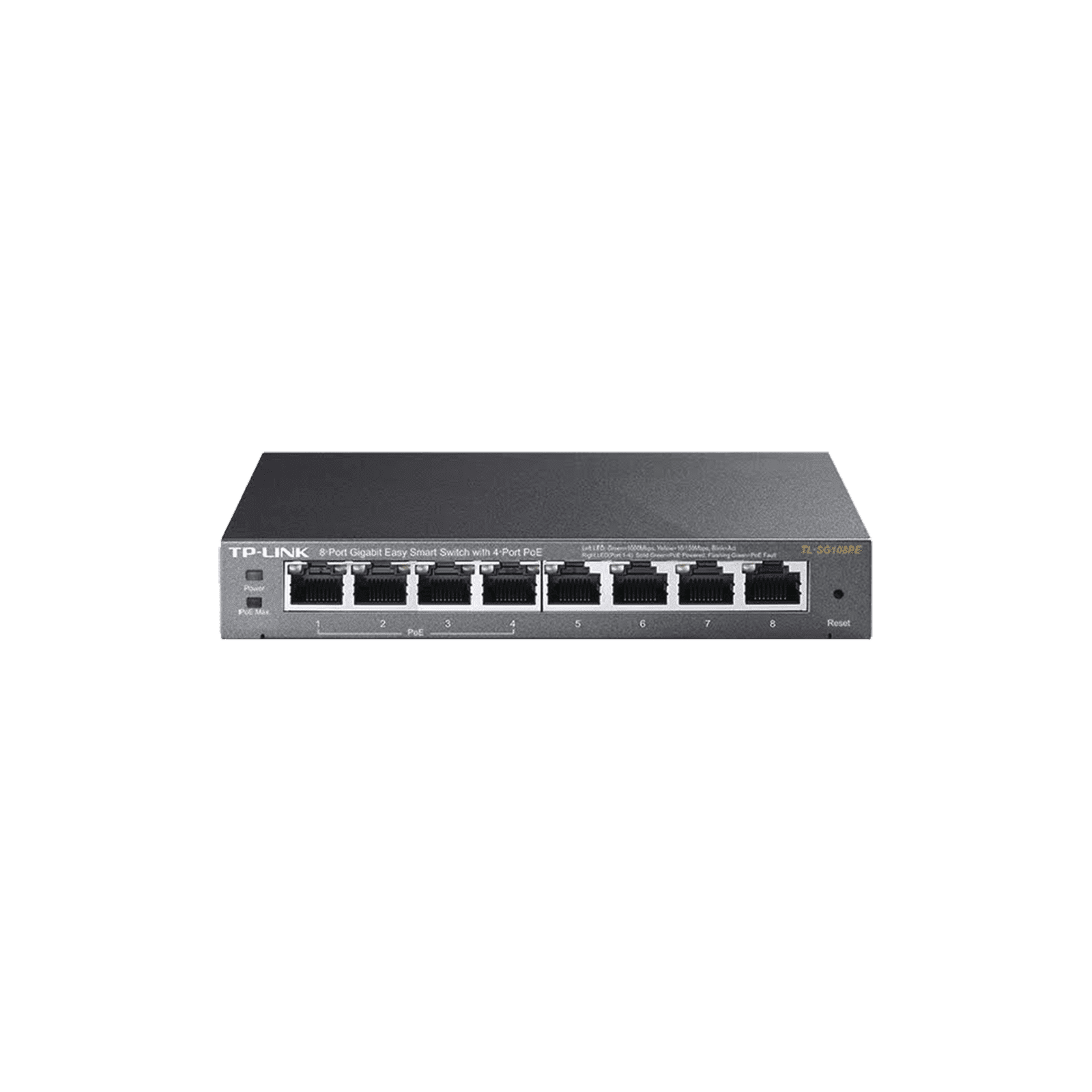 Easy Smart Switch PoE JetStream , 8 puertos 10/100/1000 Mbps  55 W TL-SG108PE - TP-LINK