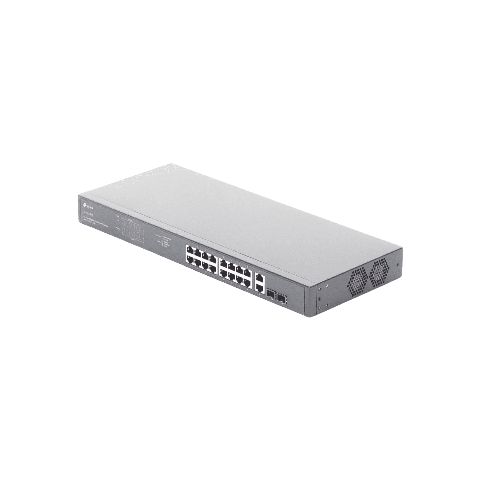 Switch no administrable de 16 puertos 10/100/1000Mbps y PoE af/at, 2 puertos SFP hasta 250W. TL-SG1218MP - TP-LINK