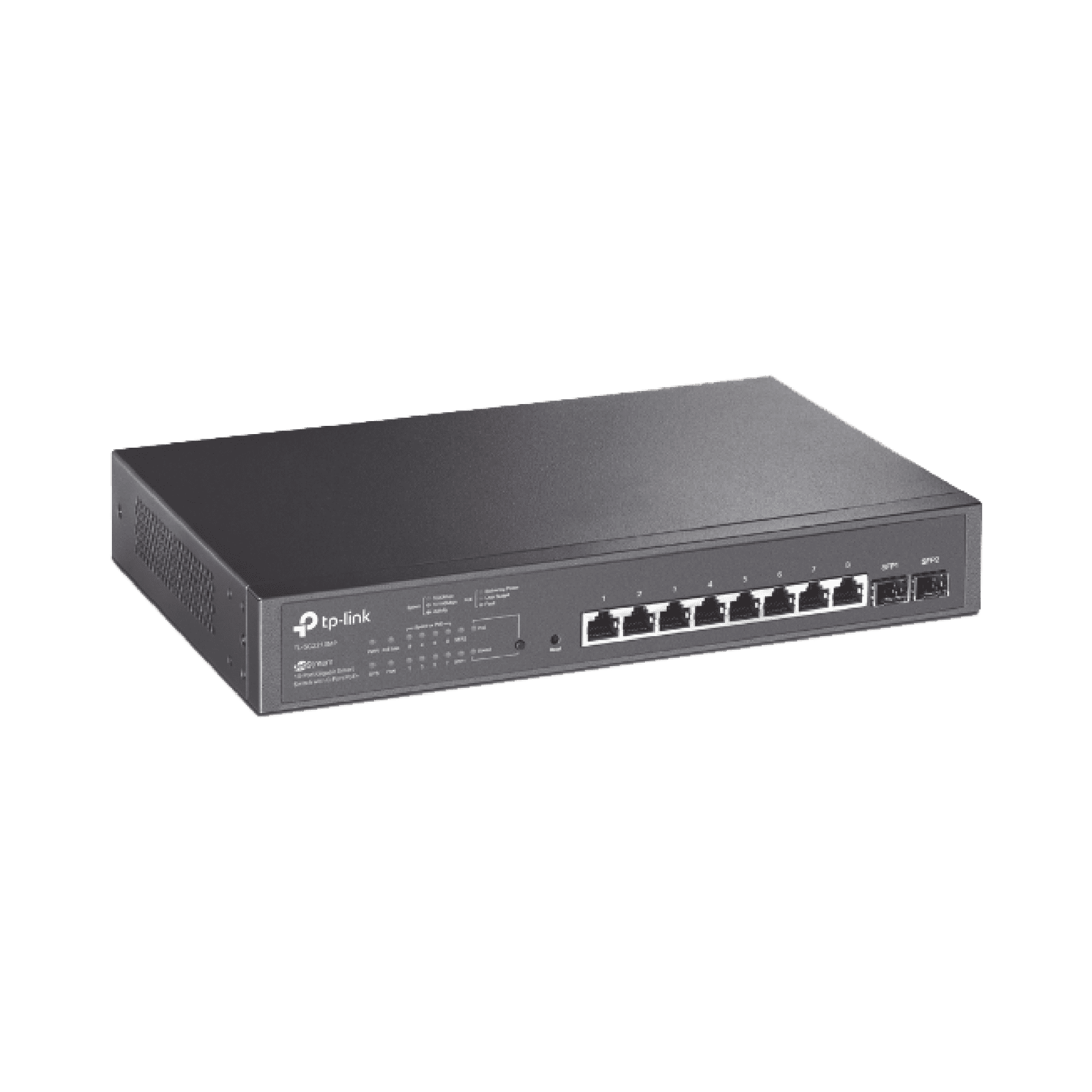 Switch PoE JetStream SDN Administrable 8 puertos 10/100/1000 Mbps + 2 puertos SFP, 8 puertos PoE, 150W, administración centralizada OMADA SDN TL-SG2210MP - TP-LINK